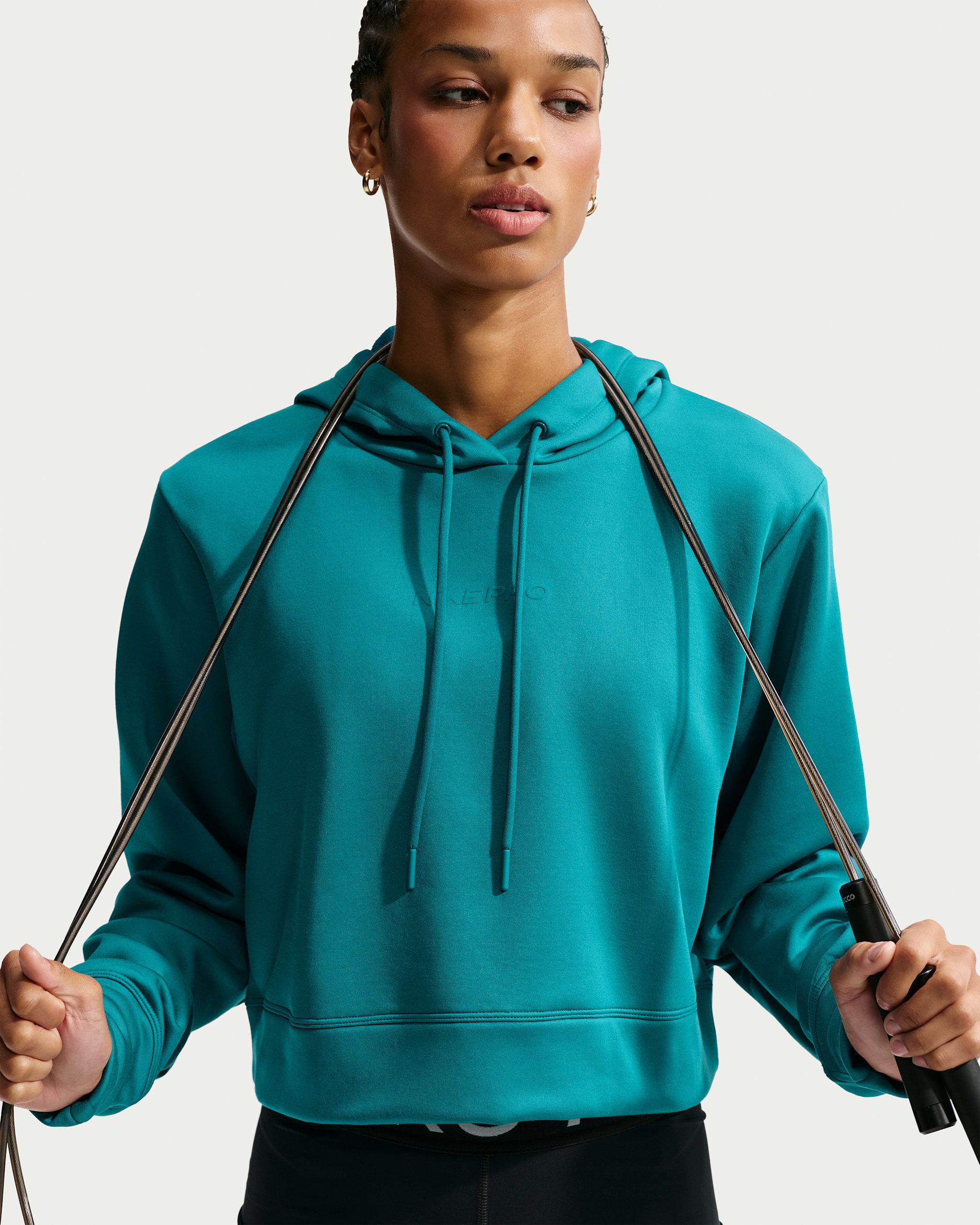 Nike Pro Sculpt Women's Dri-FIT Hoodie - Bright Spruce/Bright Spruce