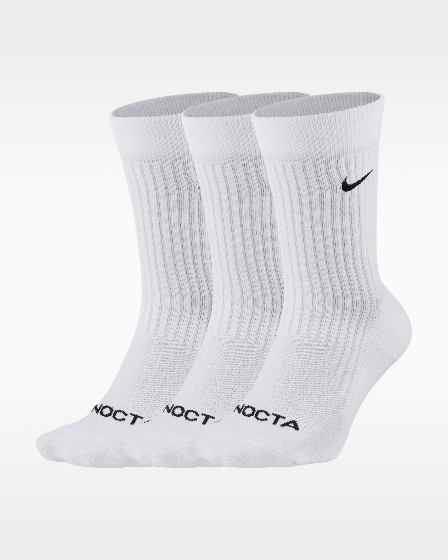 NOCTA クルー ソックス 3足 - ホワイト/ブラック