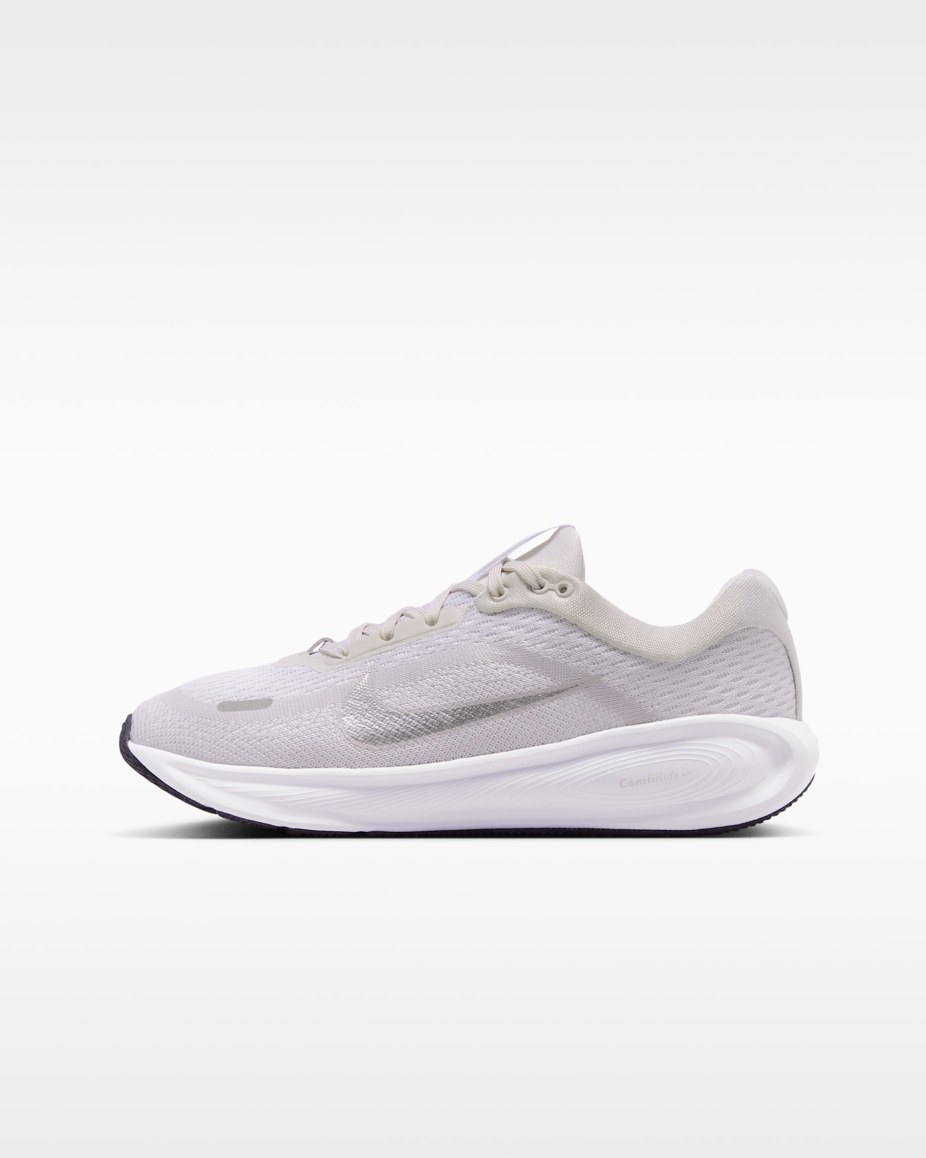 Tenis de correr para niños grandes Nike Stellar Ride - Blanco/Gris vasto/Negro/Plata metalizado