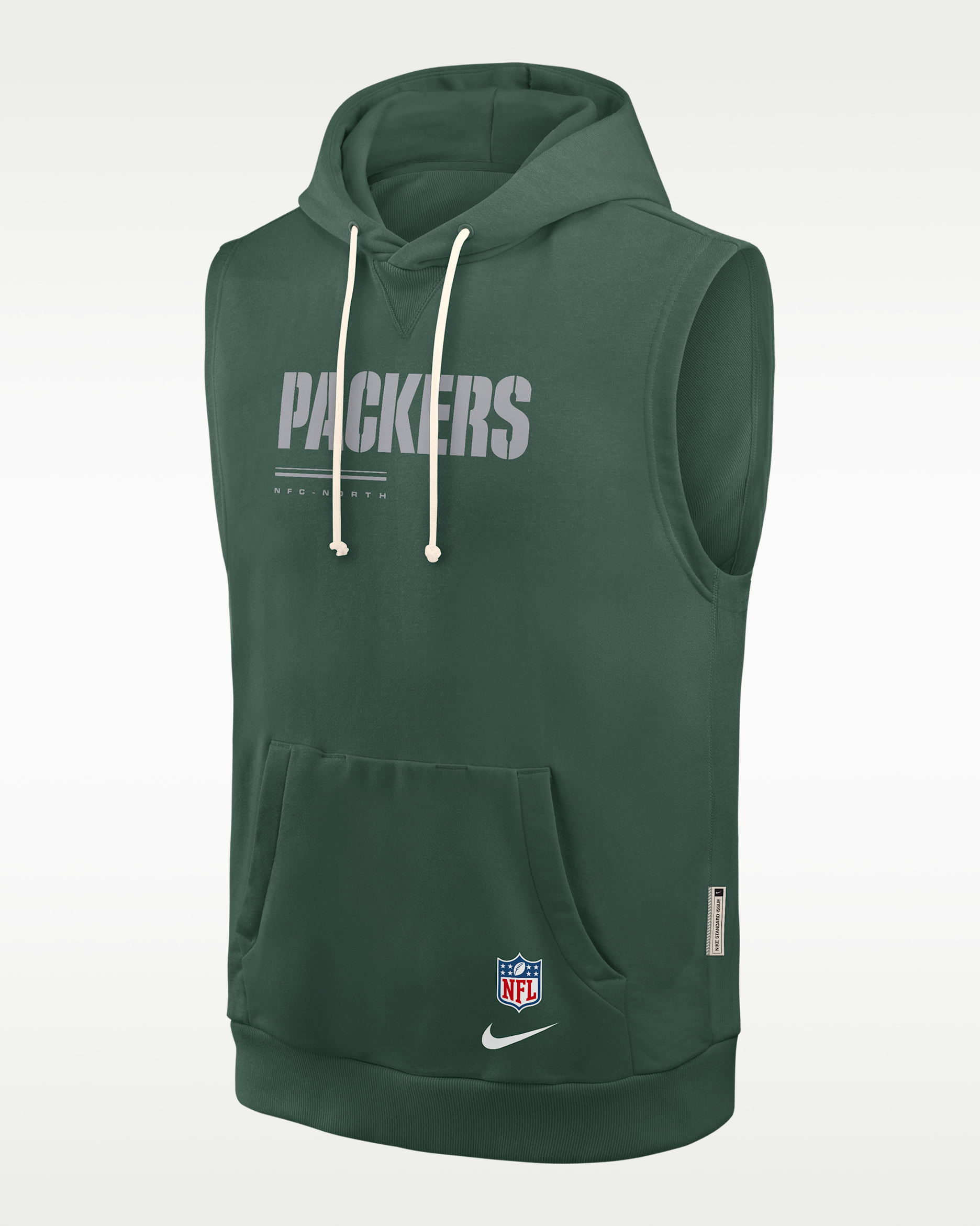 Sudadera con gorro sin cierre sin mangas Nike Dri-FIT de la NFL  para hombre Green Bay Packers Sideline - Verde