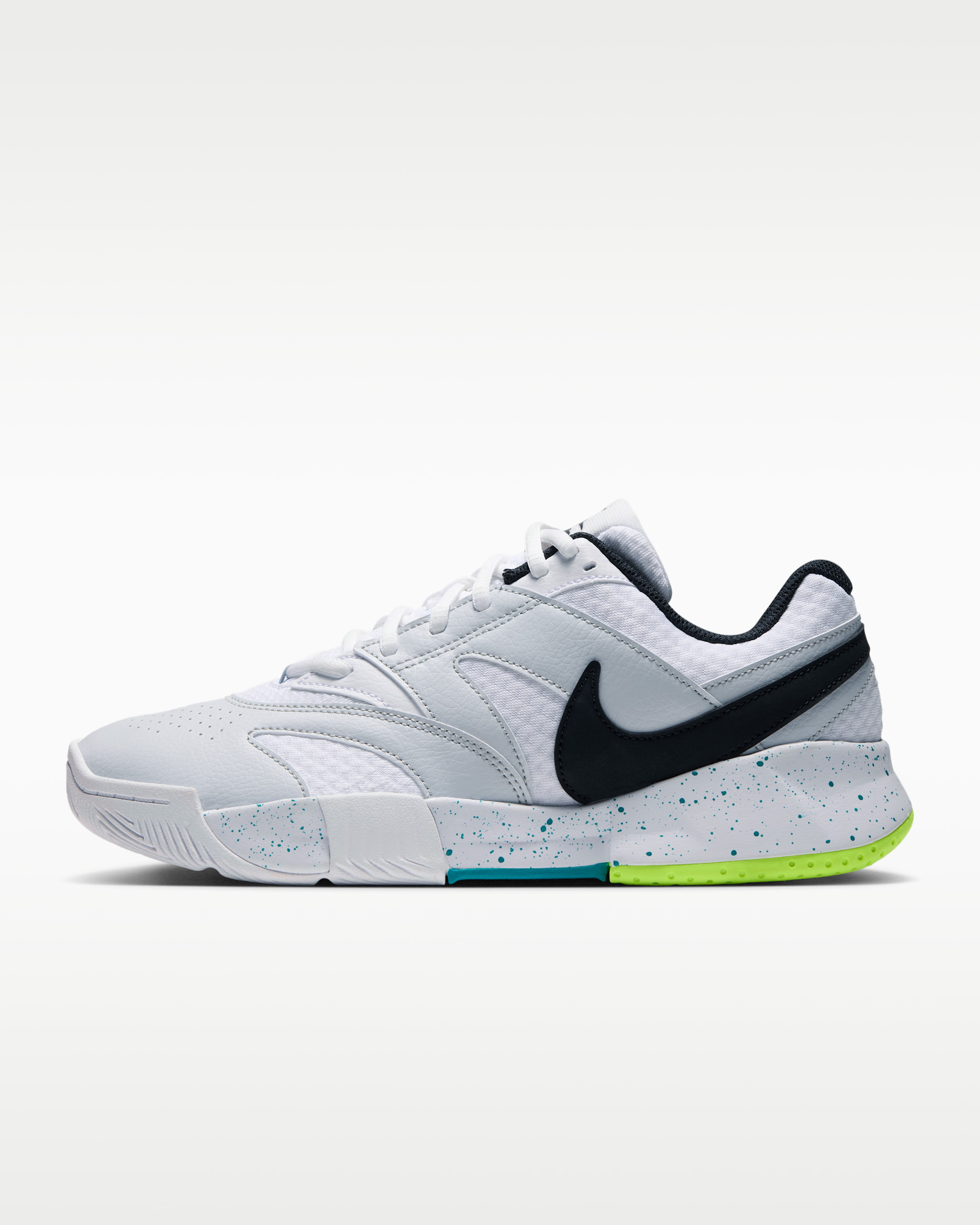 NikeCourt Lite 4 Women's Hard Court Tennis Shoes - White/Volt/Energy/Black
