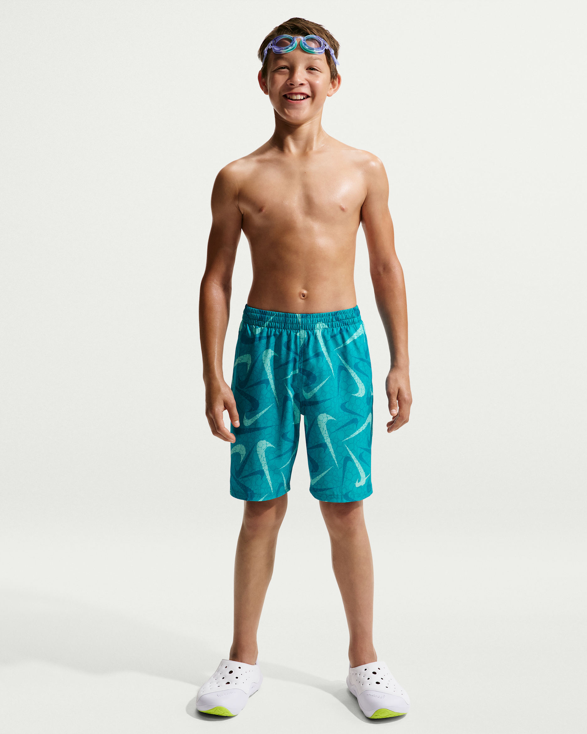 Nike Swim Breaker Big Kids' (Boys') 7" Brief-Lined Volley Short - Energy