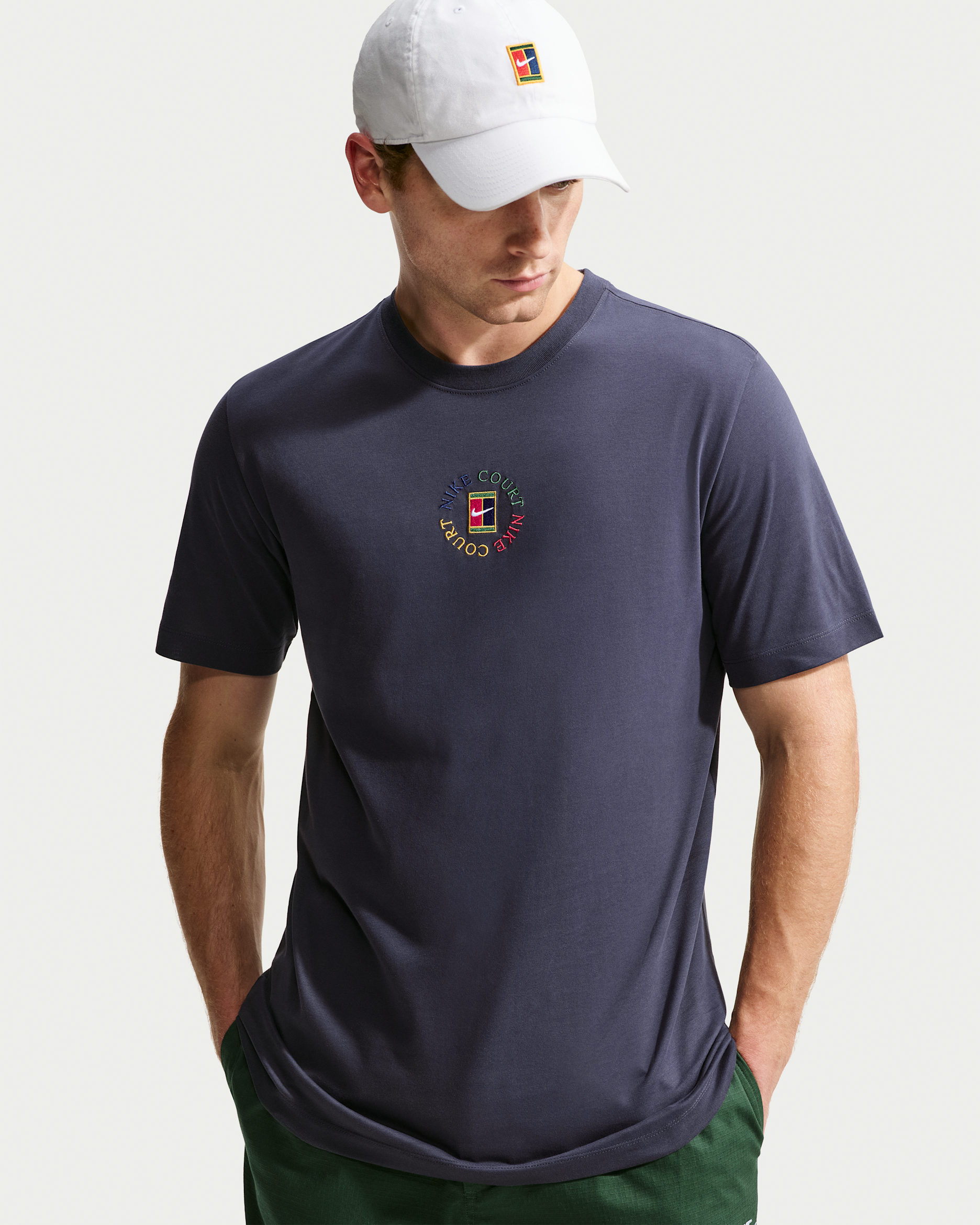 NikeCourt Men's Dri-FIT Tennis T-Shirt - Gridiron