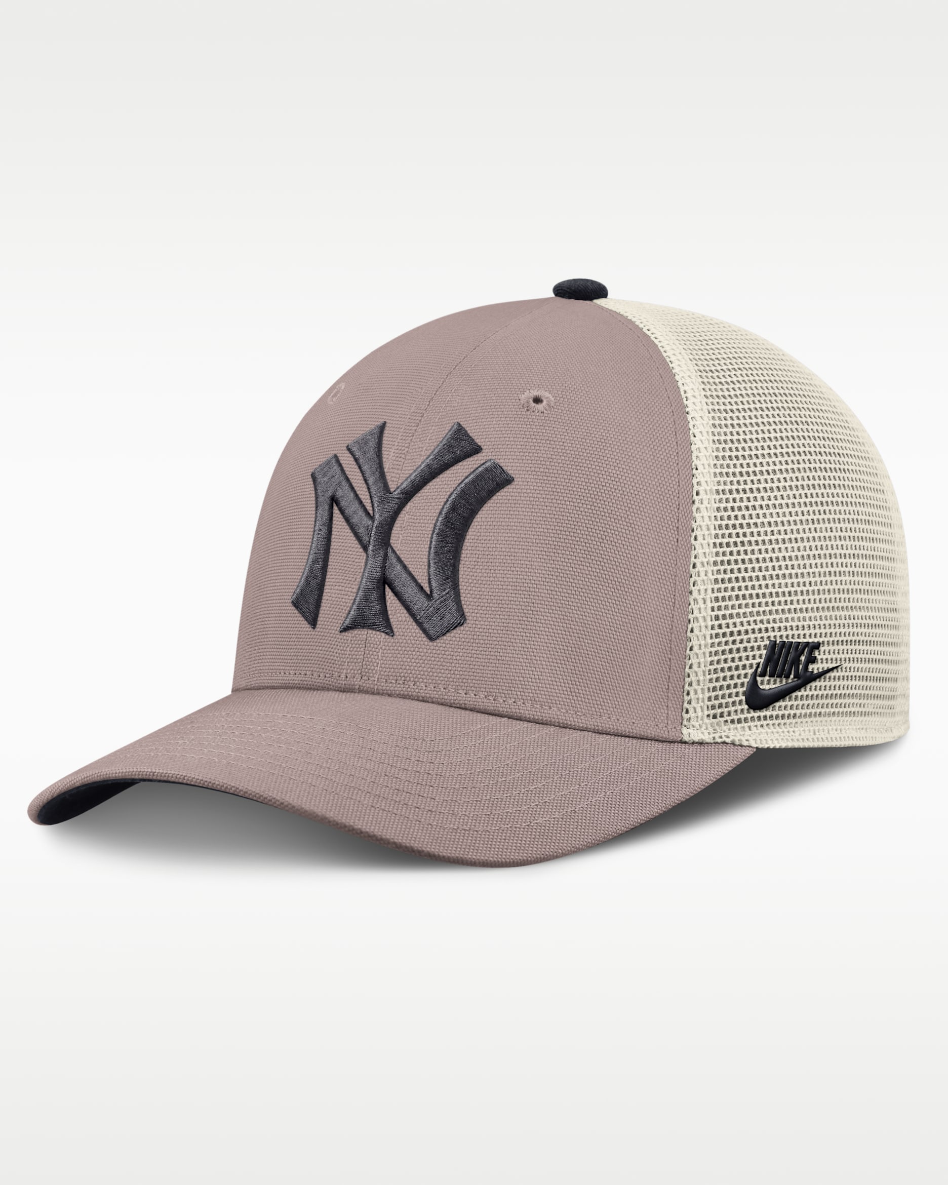 Gorra de rejilla Nike de la MLB ajustable para hombre New York Yankees Cooperstown Rise - Caqui
