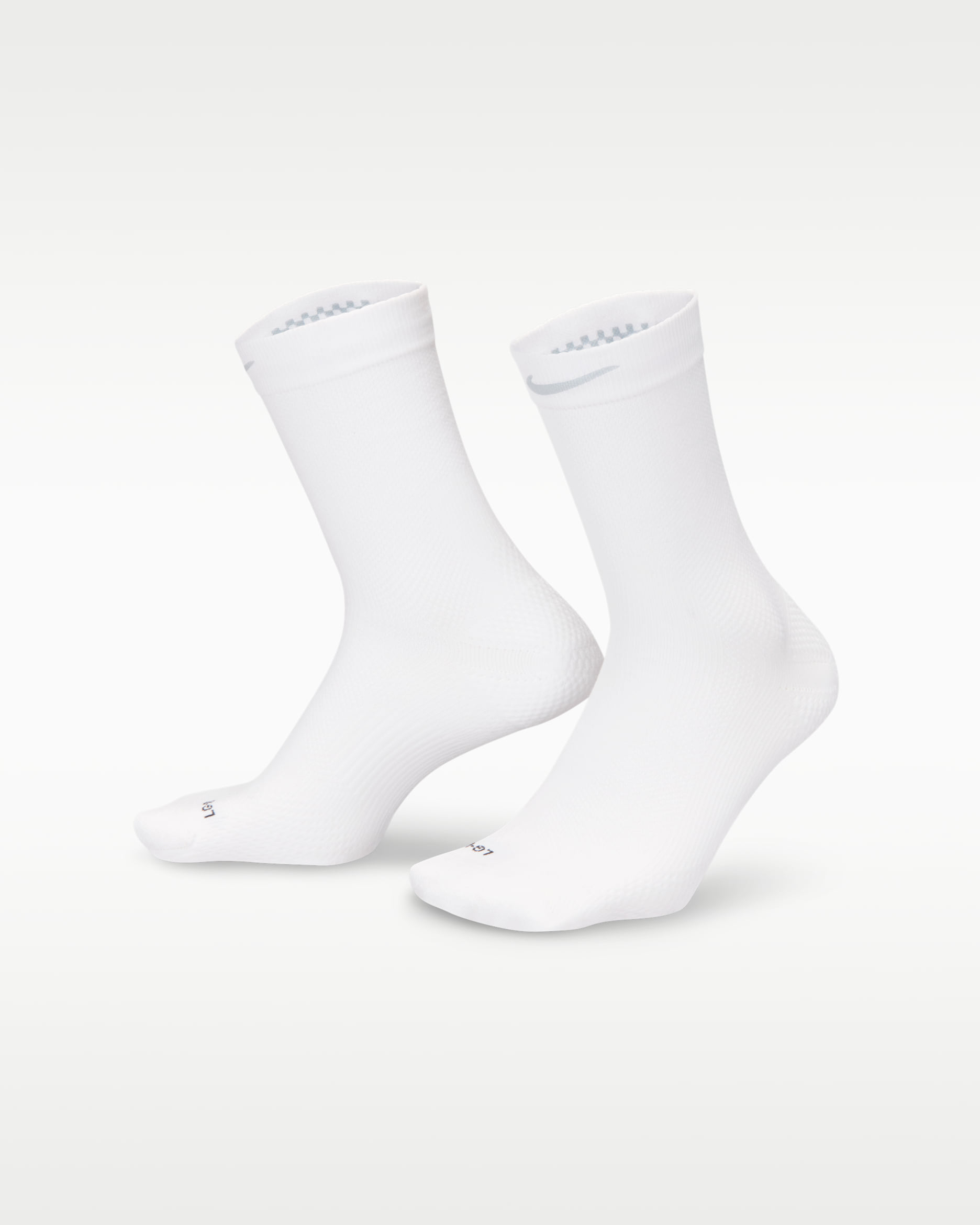 Nike Running Lightweight Crew Socks (1 Pair) - White/Black/Pure Platinum