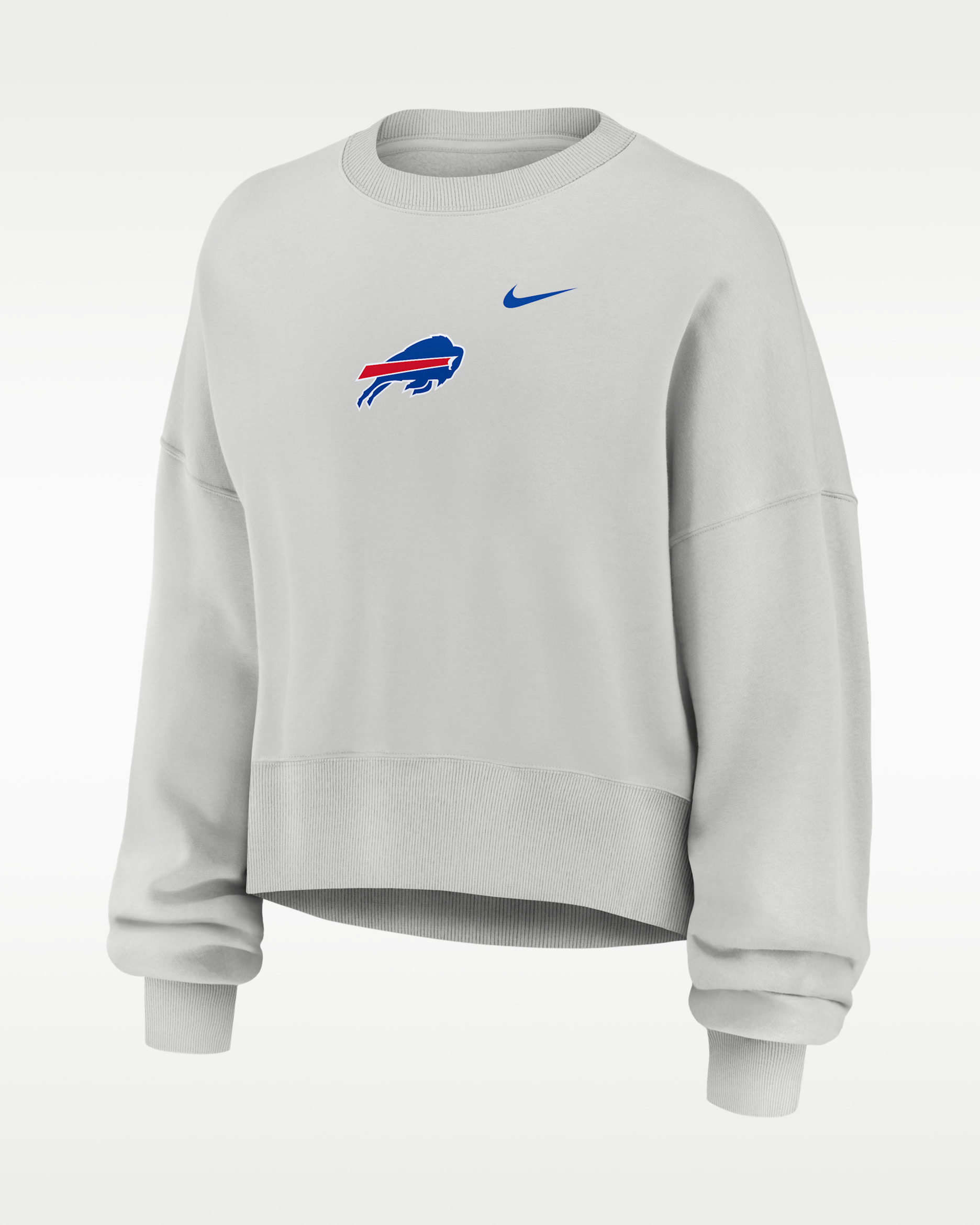 Buffalo Bills Primetime Phoenix Women's Nike NFL Oversized Pullover Crew - Grey