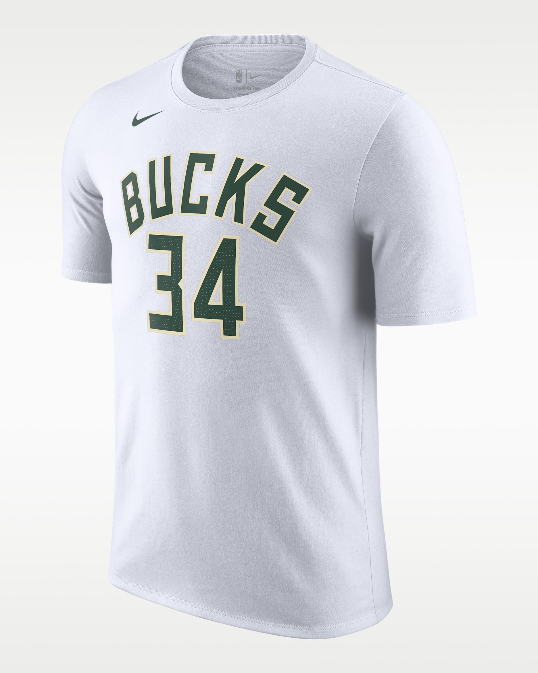 Nike NBA t-shirt Milwaukee Bucks för män - Vit