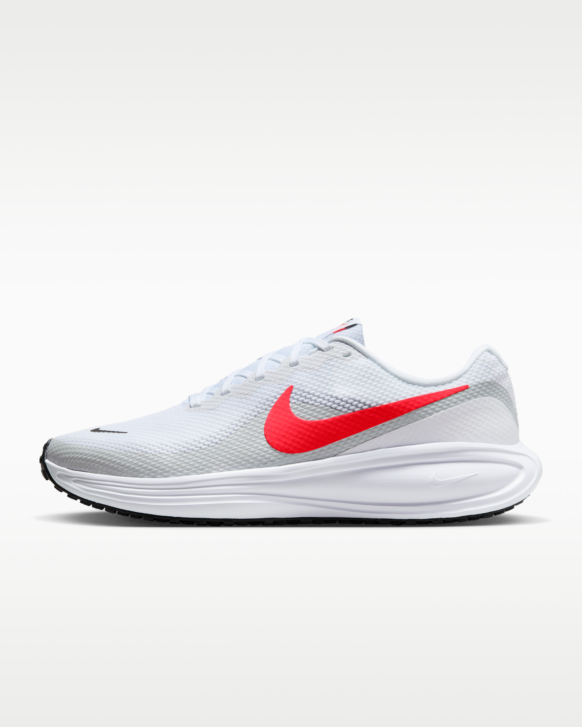 Nike Revolution 8 Men's Road Running Shoes (Extra Wide) - White/Pure Platinum/Black/Bright Crimson