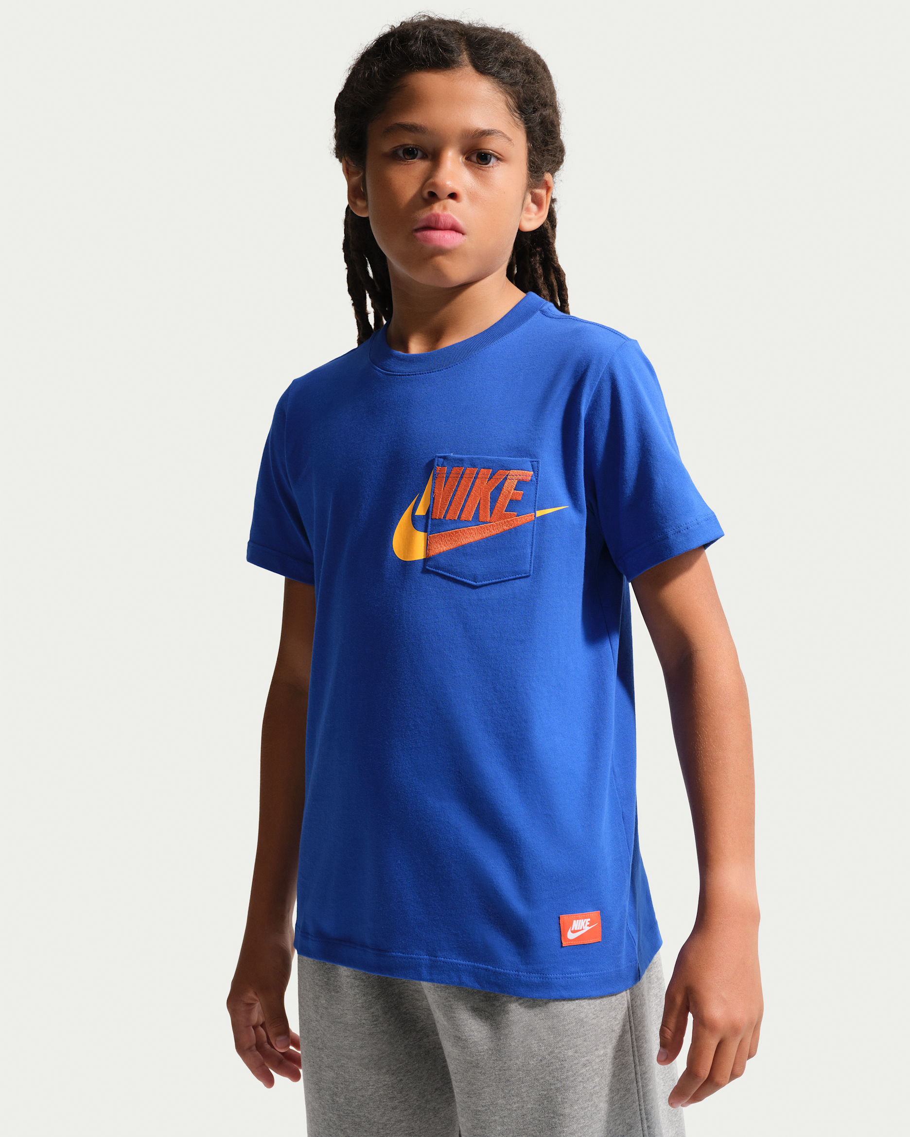Nike Sportswear Big Kids' Pocket T-Shirt - Game Royal