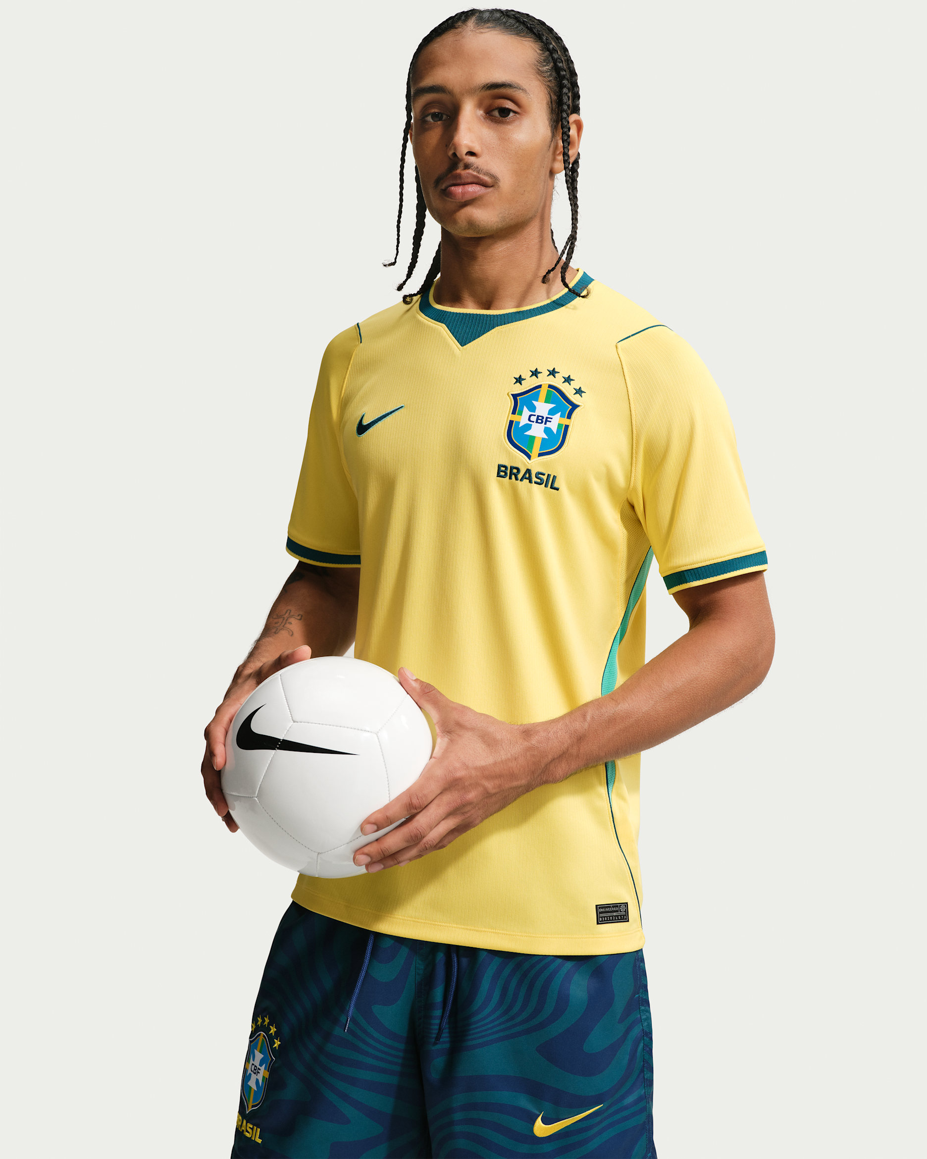 Brazil National Team 2026 Stadium Home Men s Nike Dri FIT Soccer Jersey 