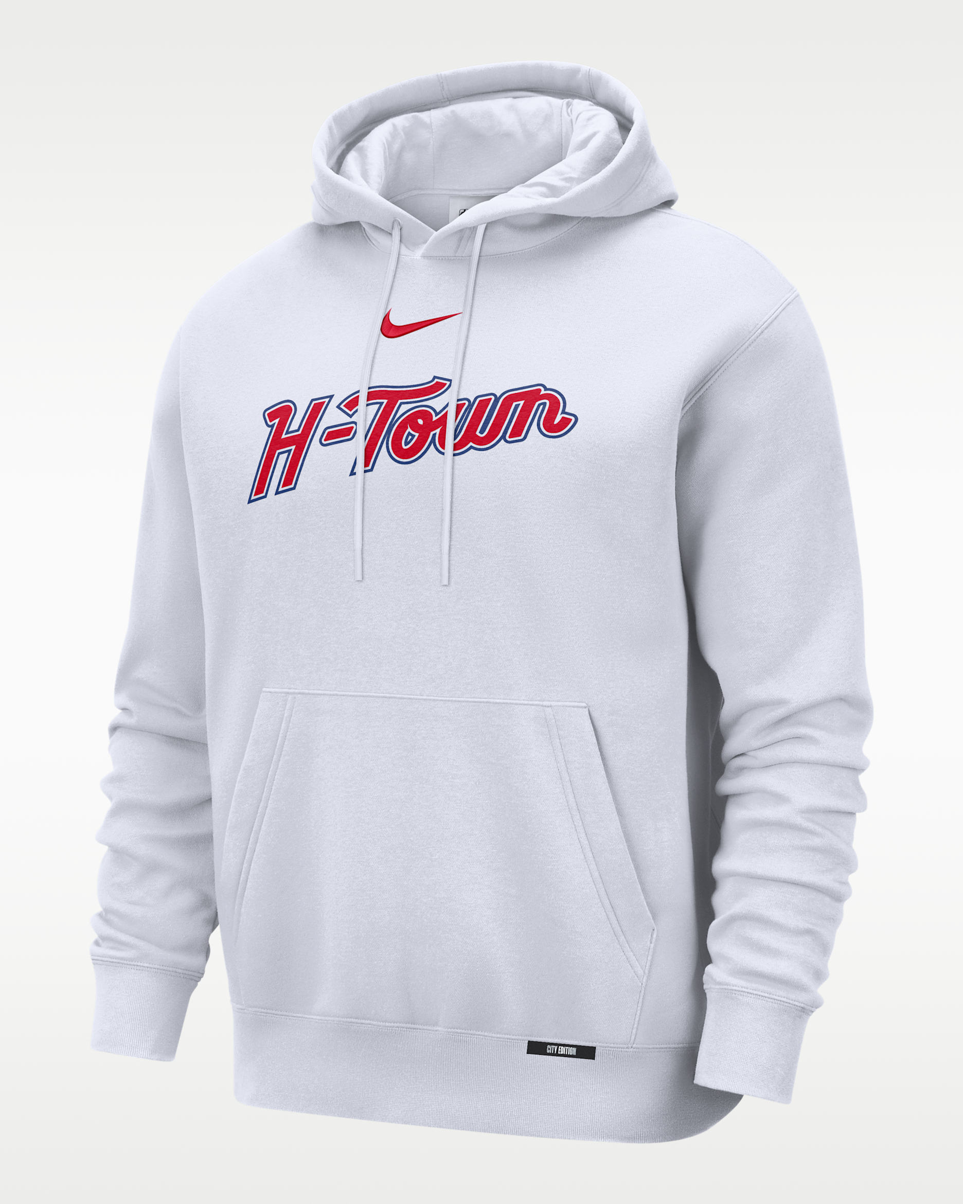 Sudadera con gorro sin cierre Nike Basketball Club para hombre Houston Rockets City Edition - Blanco