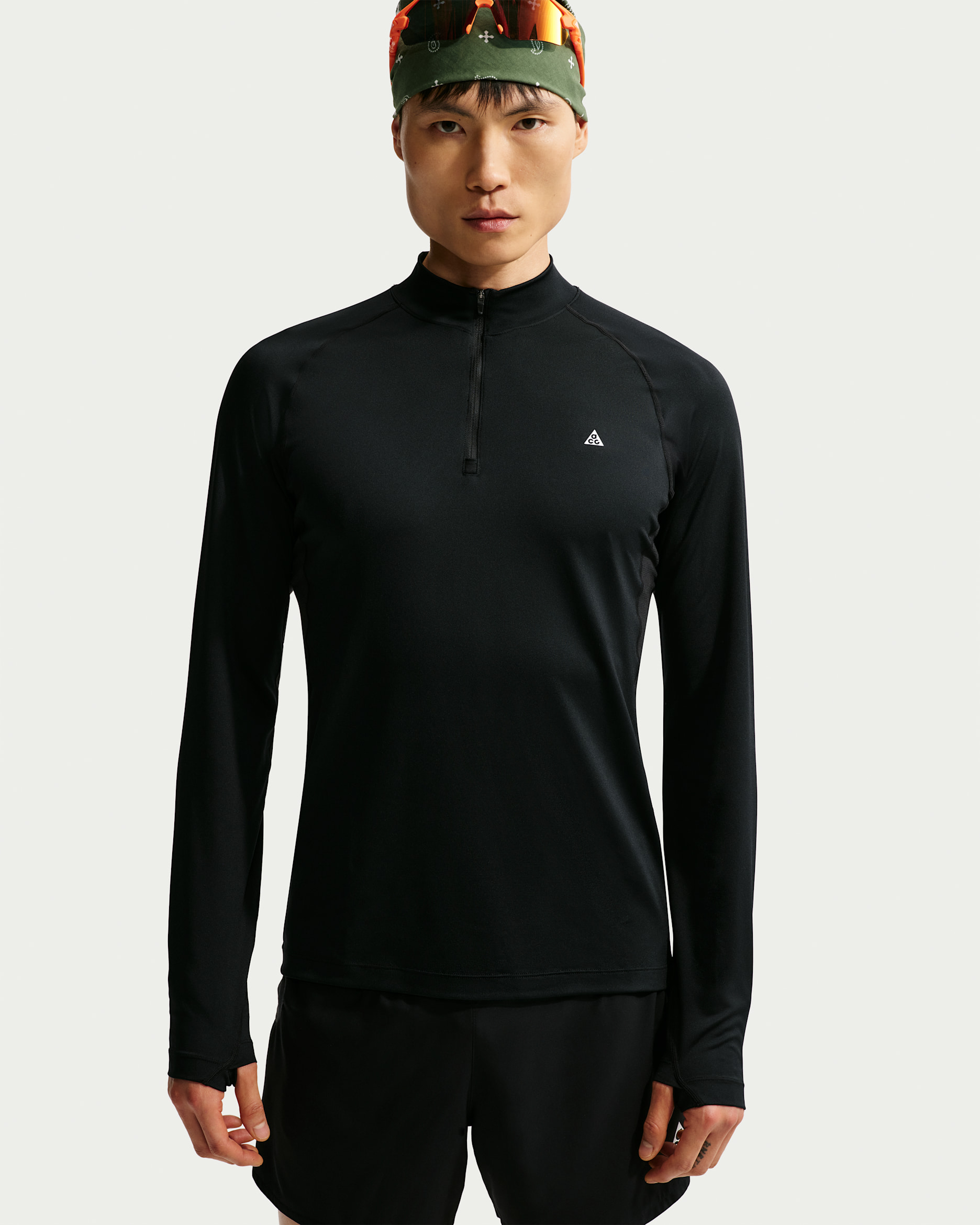 ACG 'Wildsee' Men's Dri-FIT 1/4-Zip Long-Sleeve Hiking Top - Black/Summit White