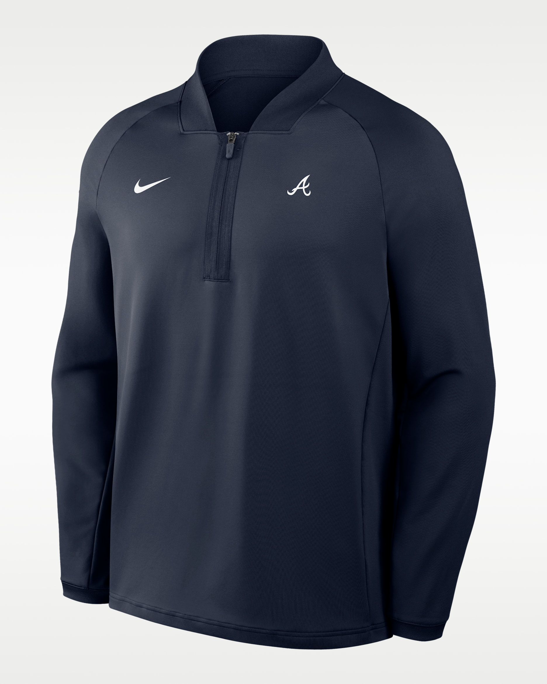 Atlanta Braves Authentic Collection Men's Nike Dri-FIT MLB 1/2-Zip Long-Sleeve Top - Blue