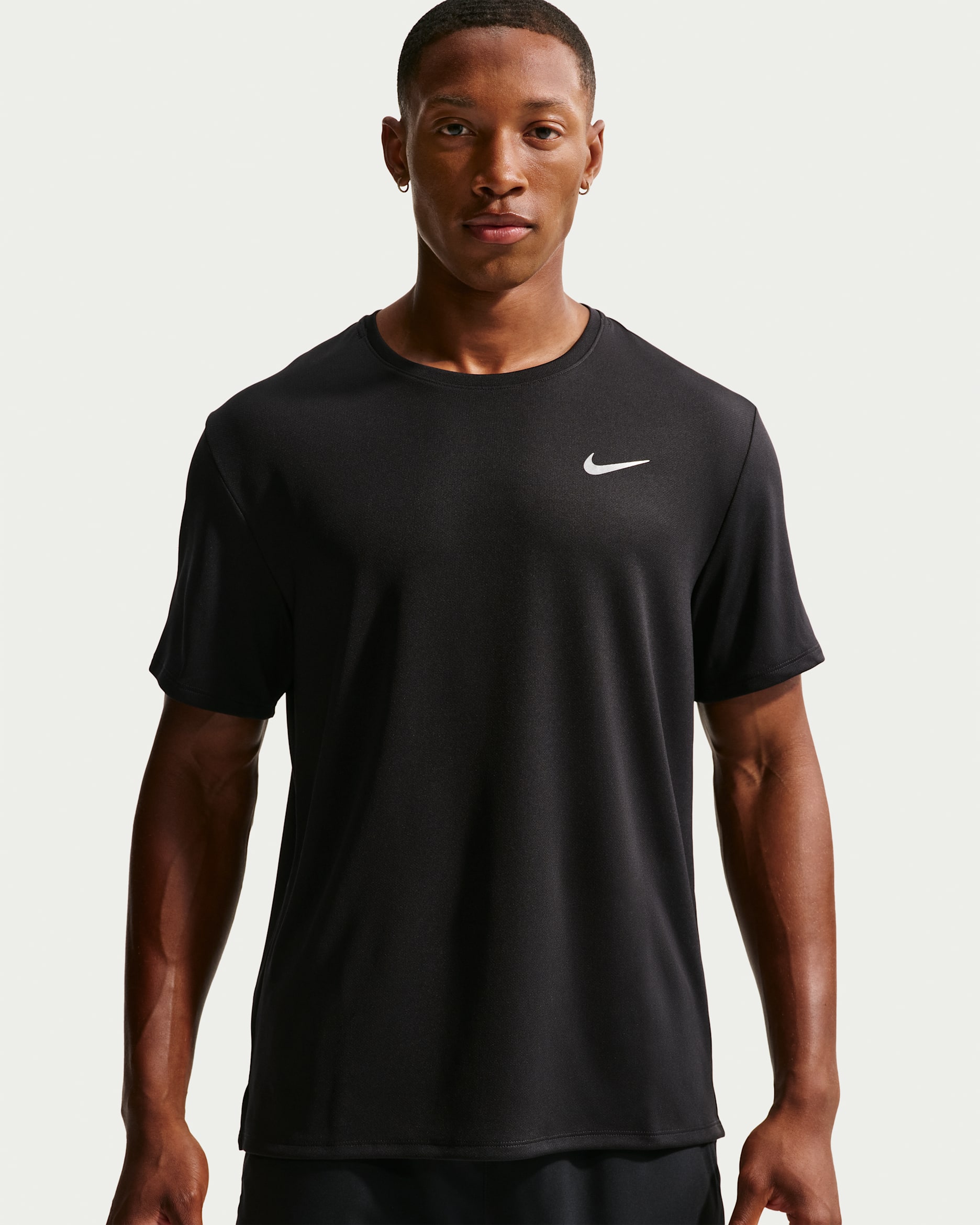 Nike Miler Men's Dri-FIT Short-Sleeve Running Top - Black