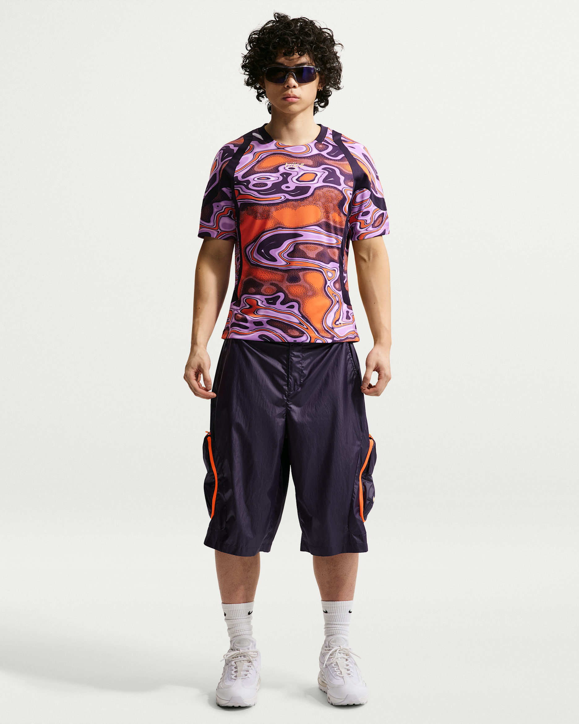 Nike Project F.R.O.G. Men's Woven Pod Cargo Shorts - Purple Dynasty/Purple Dynasty/Tangerine Tint