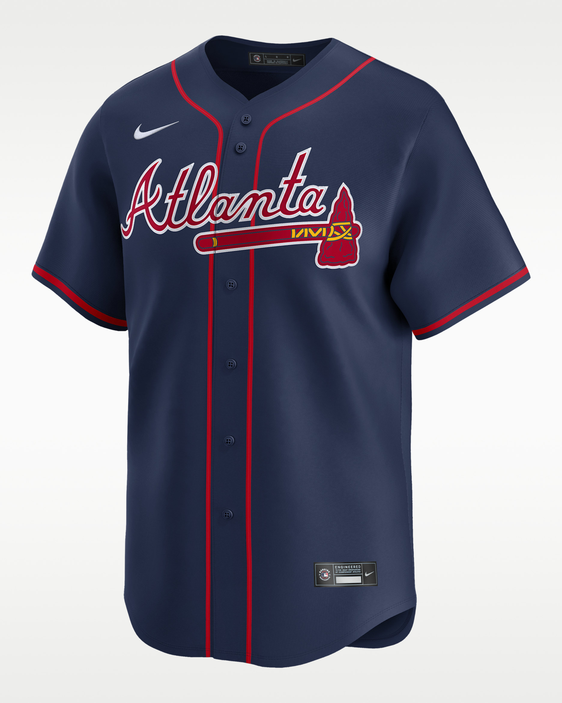 Jersey Nike Dri-FIT ADV de la MLB Limited para hombre Atlanta Braves - Azul marino