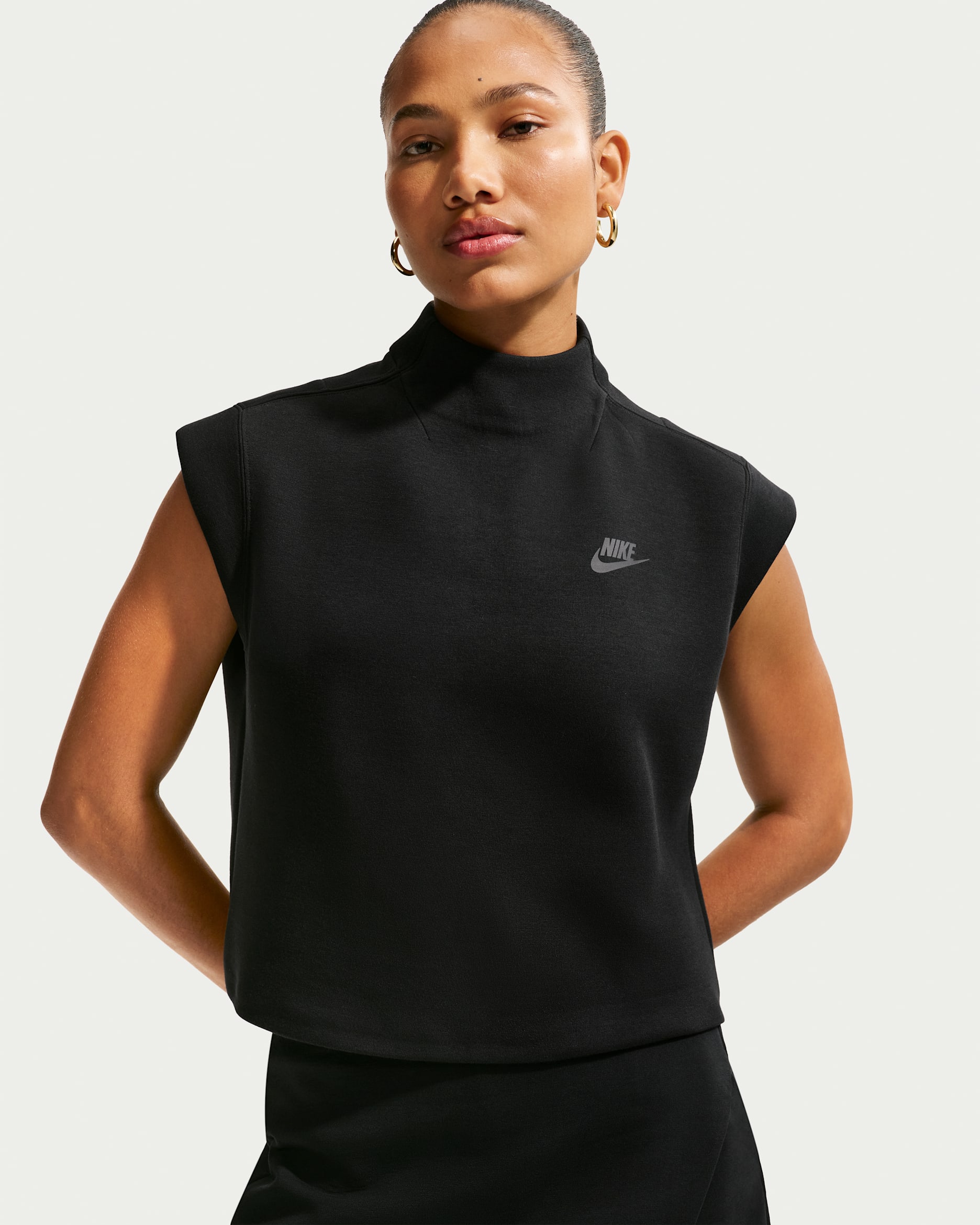 Nike Sportswear Tech Fleece Women's Short-Sleeve Top - Black/Black