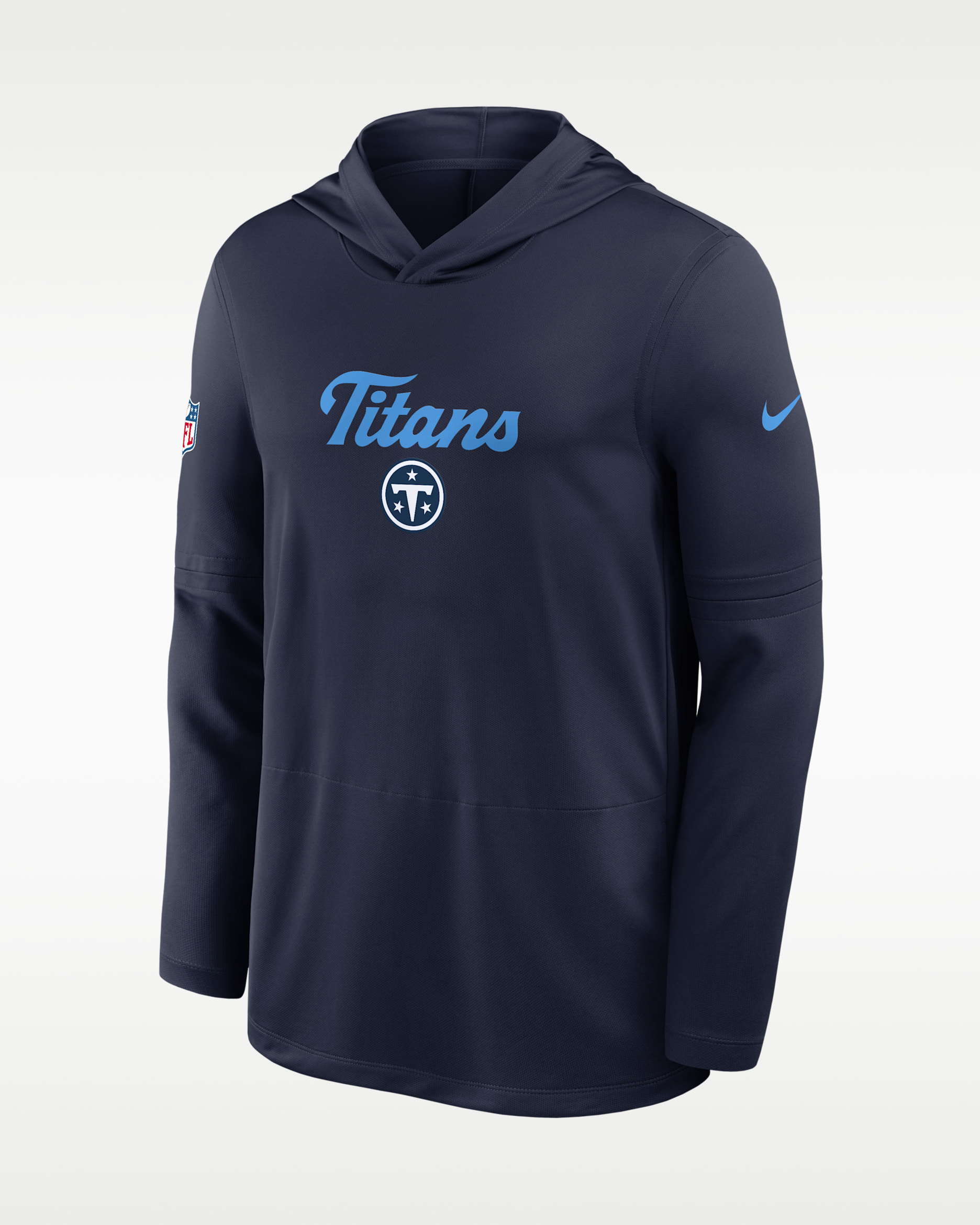 Tennessee Titans Rivalries Collection Sideline Men's Nike Dri-FIT NFL Long-Sleeve Hooded Top - Navy