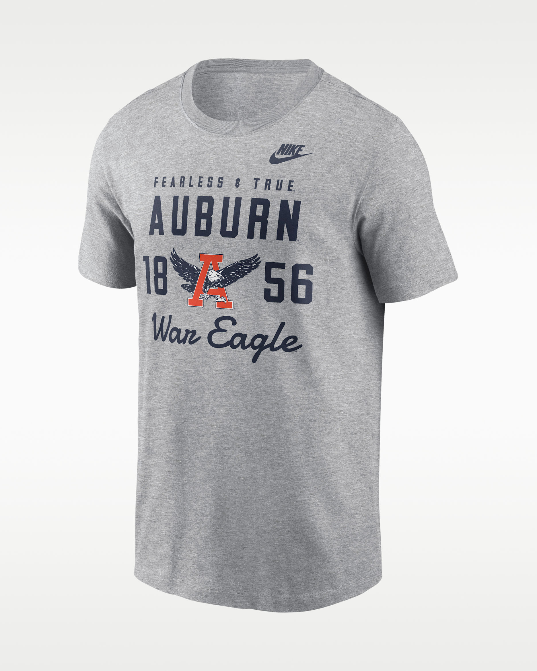 Auburn Legacy Stacked Est Men's Nike College T-Shirt - Grey Heather