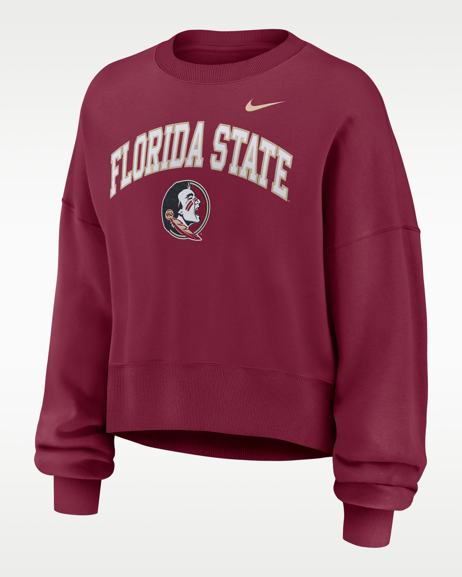 Florida State Phoenix Arch Women's Nike College Pullover Crew - Garnet