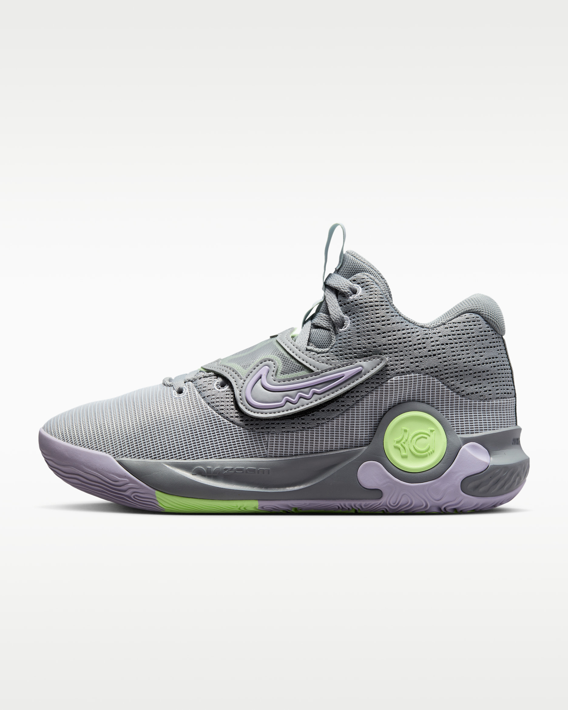 Tenis de básquetbol KD Trey 5 X EP - Gris partícula/Lila/Escarcha violeta/Gris fútbol