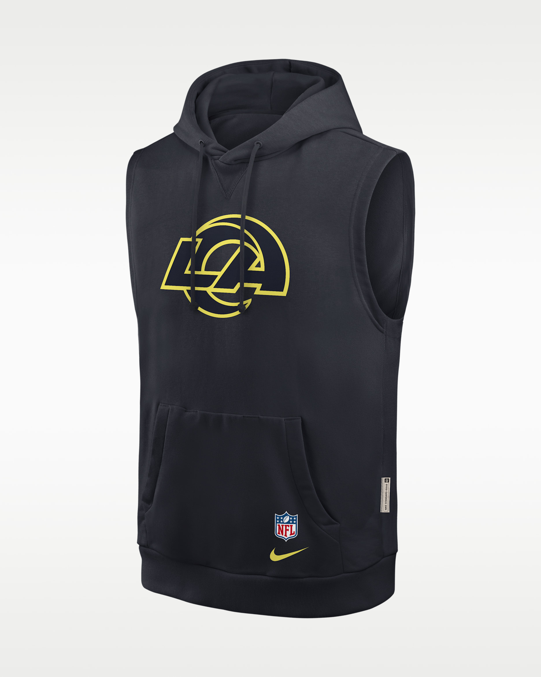 Los Angeles Rams Rivalries Collection Sideline Men's Nike Dri-FIT NFL Sleeveless Pullover Hoodie - Navy