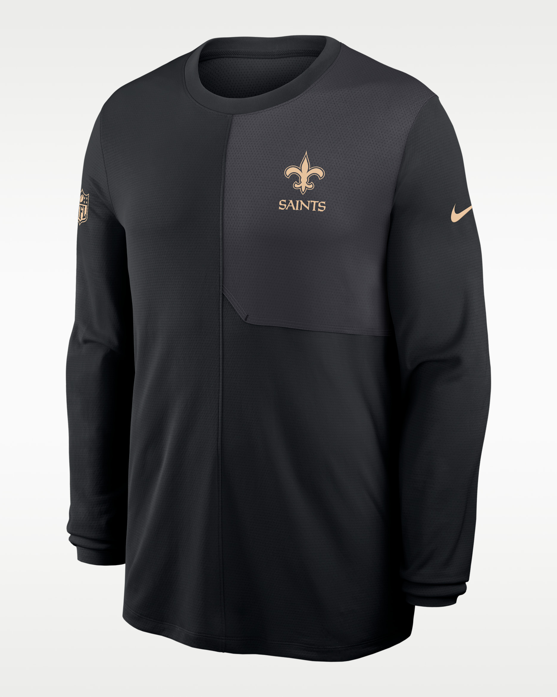 New Orleans Saints Sideline Coach Men's Nike Dri-FIT NFL Long-Sleeve Top - Black