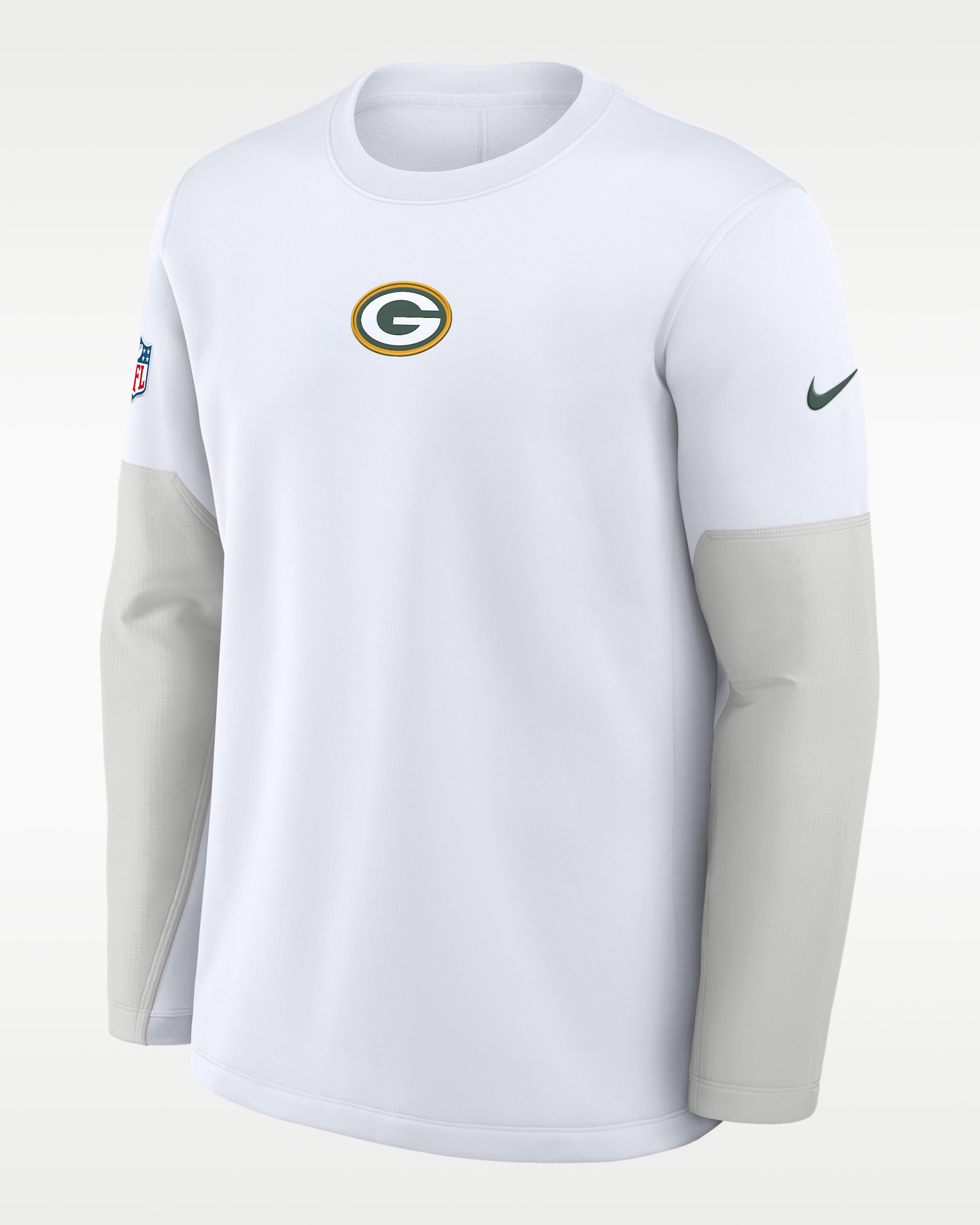 Green Bay Packers Scripted To Win Sideline Coach Men's Nike Therma-FIT NFL Long-Sleeve T-Shirt - White