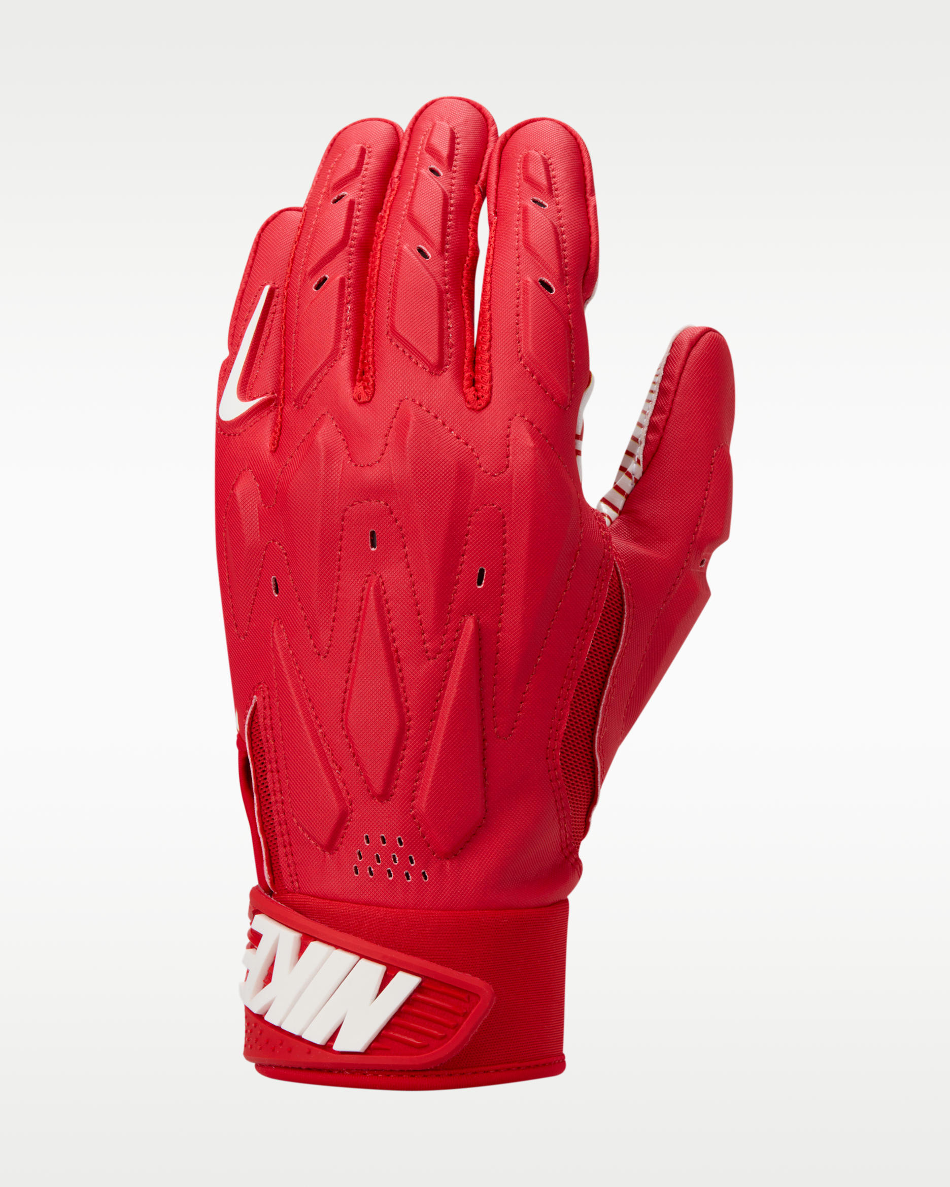 Guantes de fútbol americano (1 par) Nike D-Tack - Rojo universitario/Blanco