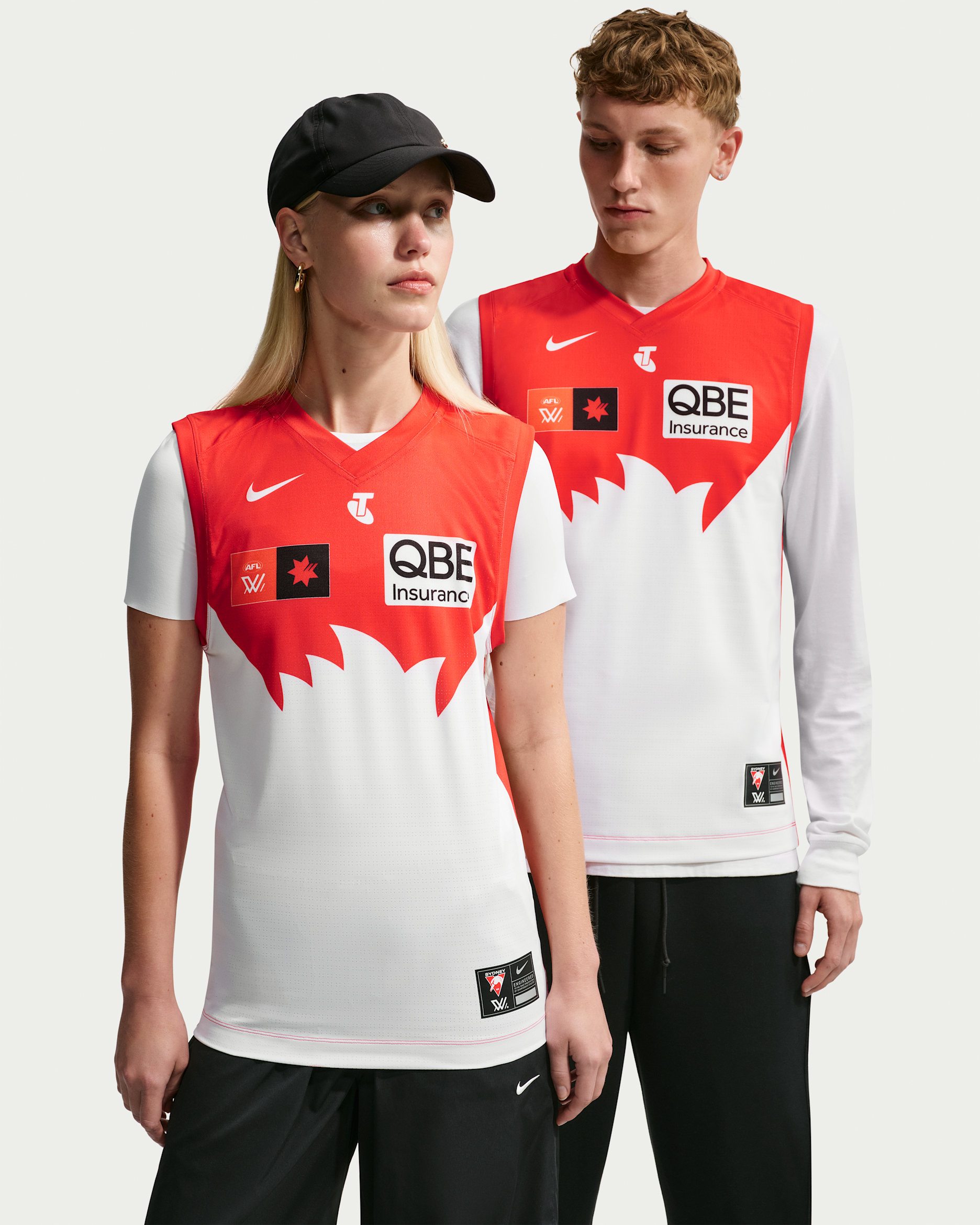 Sydney Swans AFLW 2026 Stadium Home Nike AFLW Replica Jersey - Chile Red/White