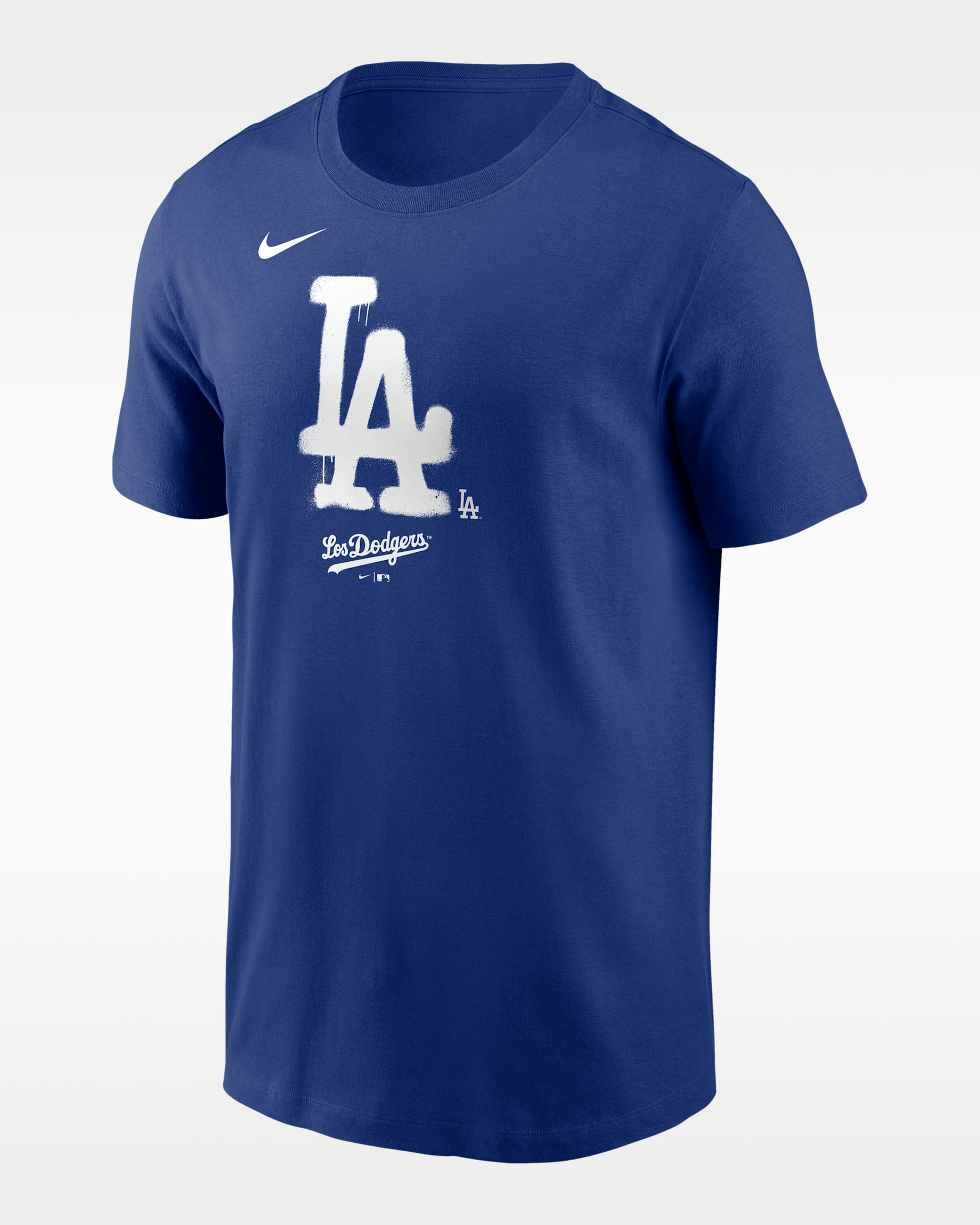 Playera Nike de la MLB para hombre Los Angeles Dodgers City Connect Large Logo - Azul enérgico