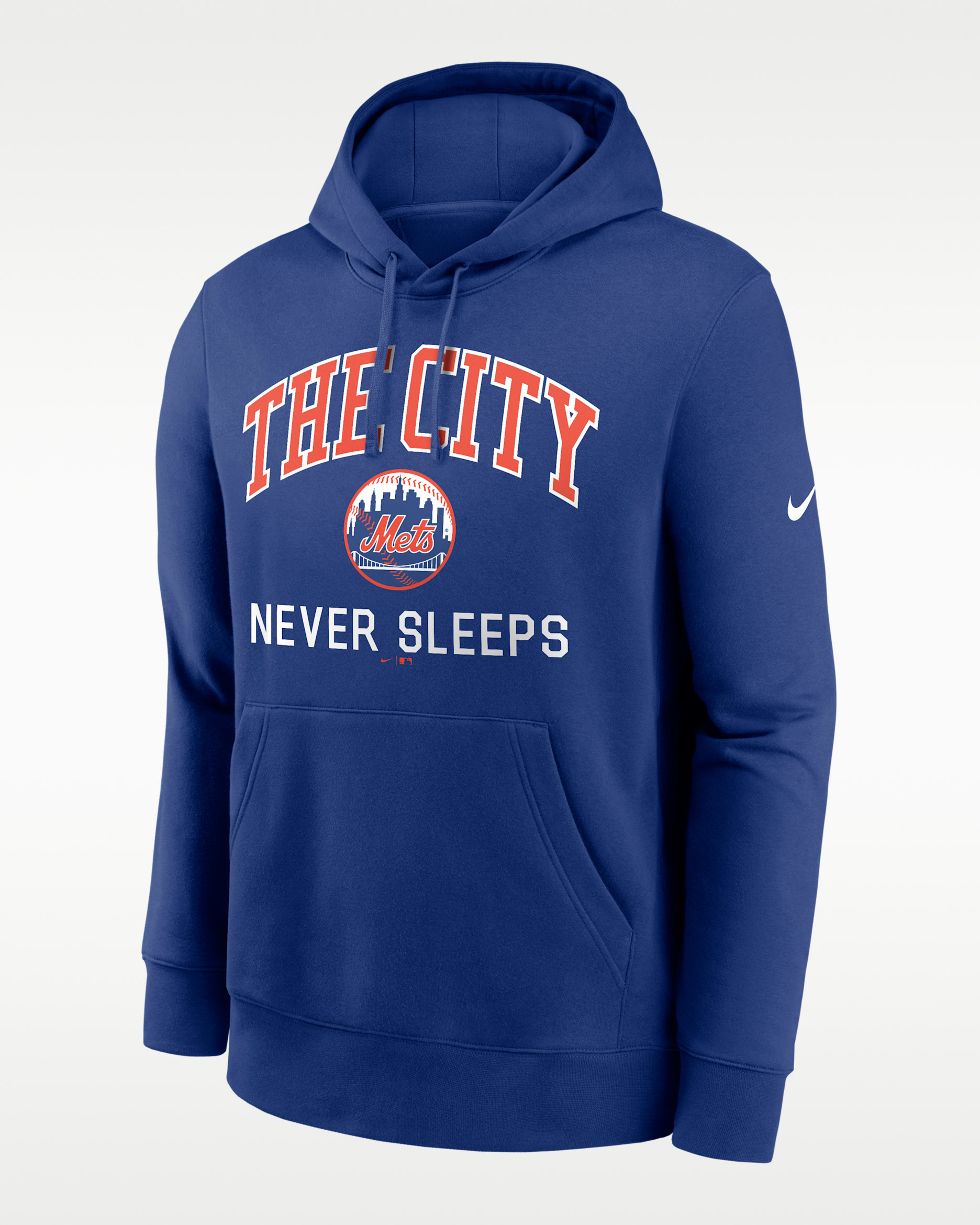 New York Mets The City Never Sleeps Club Men's Nike MLB Pullover Hoodie - Royal