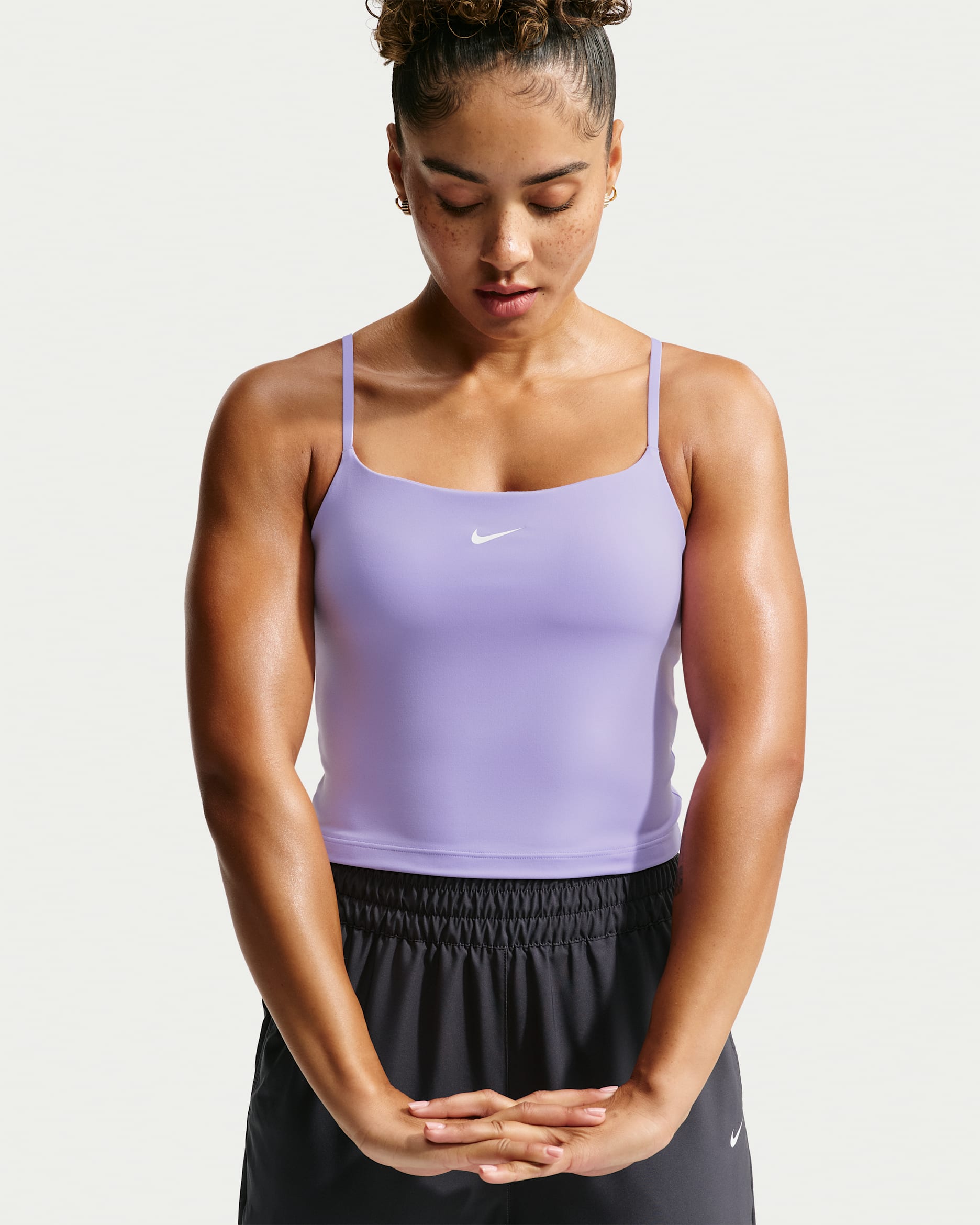 Nike One Women's Medium-Support Padded Adjustable Sports Bra Tank - Purple Pulse