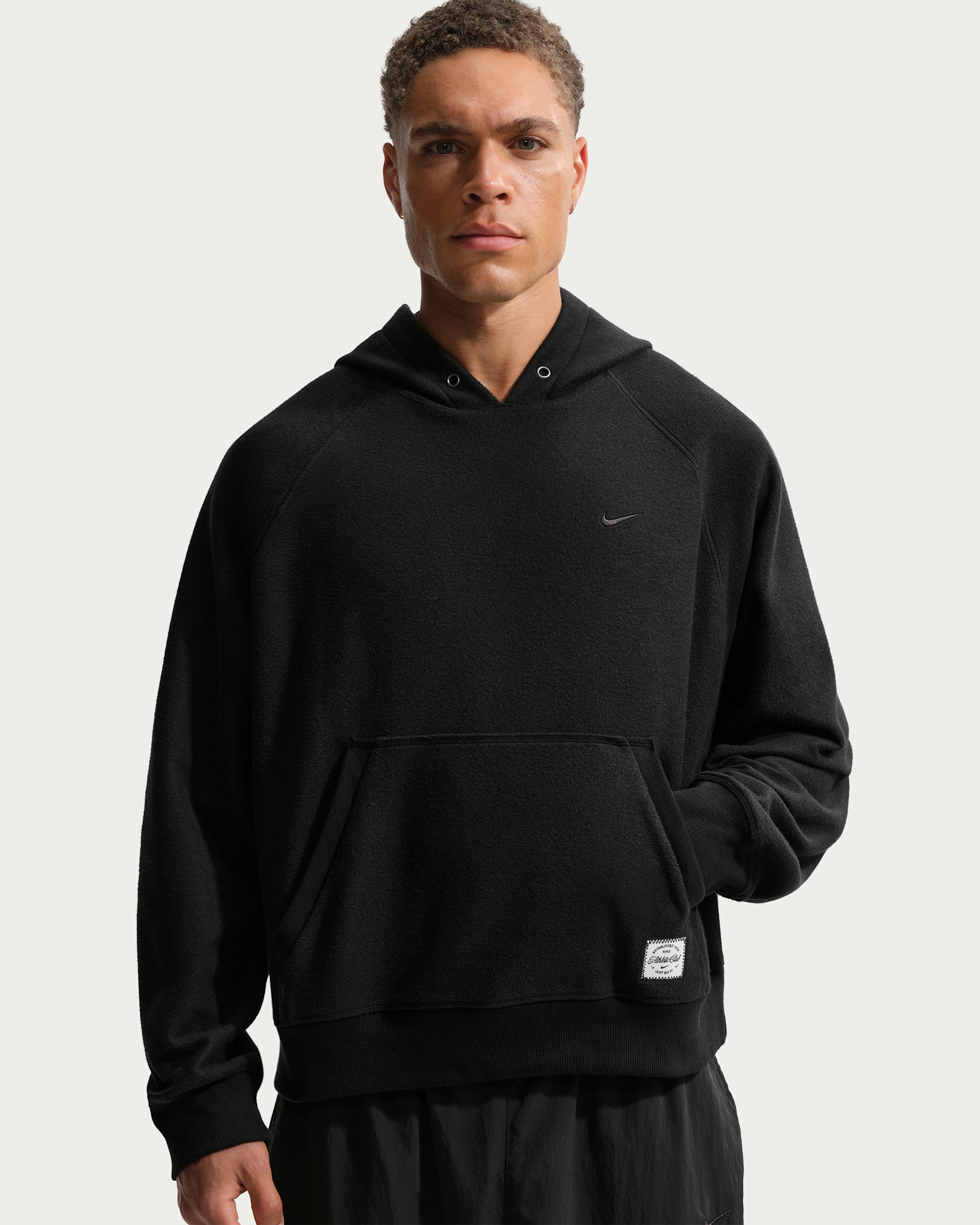 Nike N.A.C. Men's Dri-FIT Fleece Training Hoodie - Black/Black