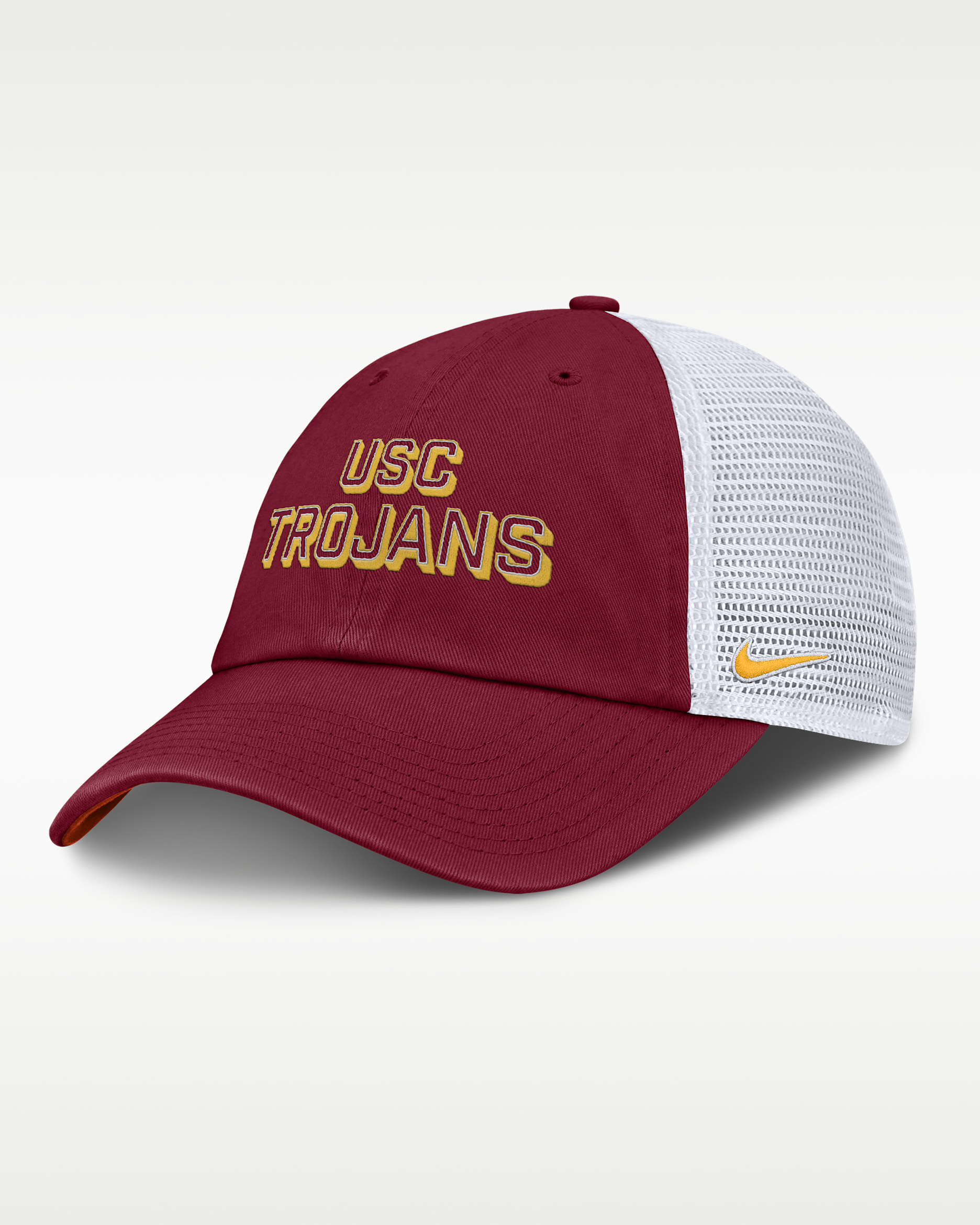 USC On-Field Club Gameday Men's Nike College Trucker Adjustable Hat - Crimson