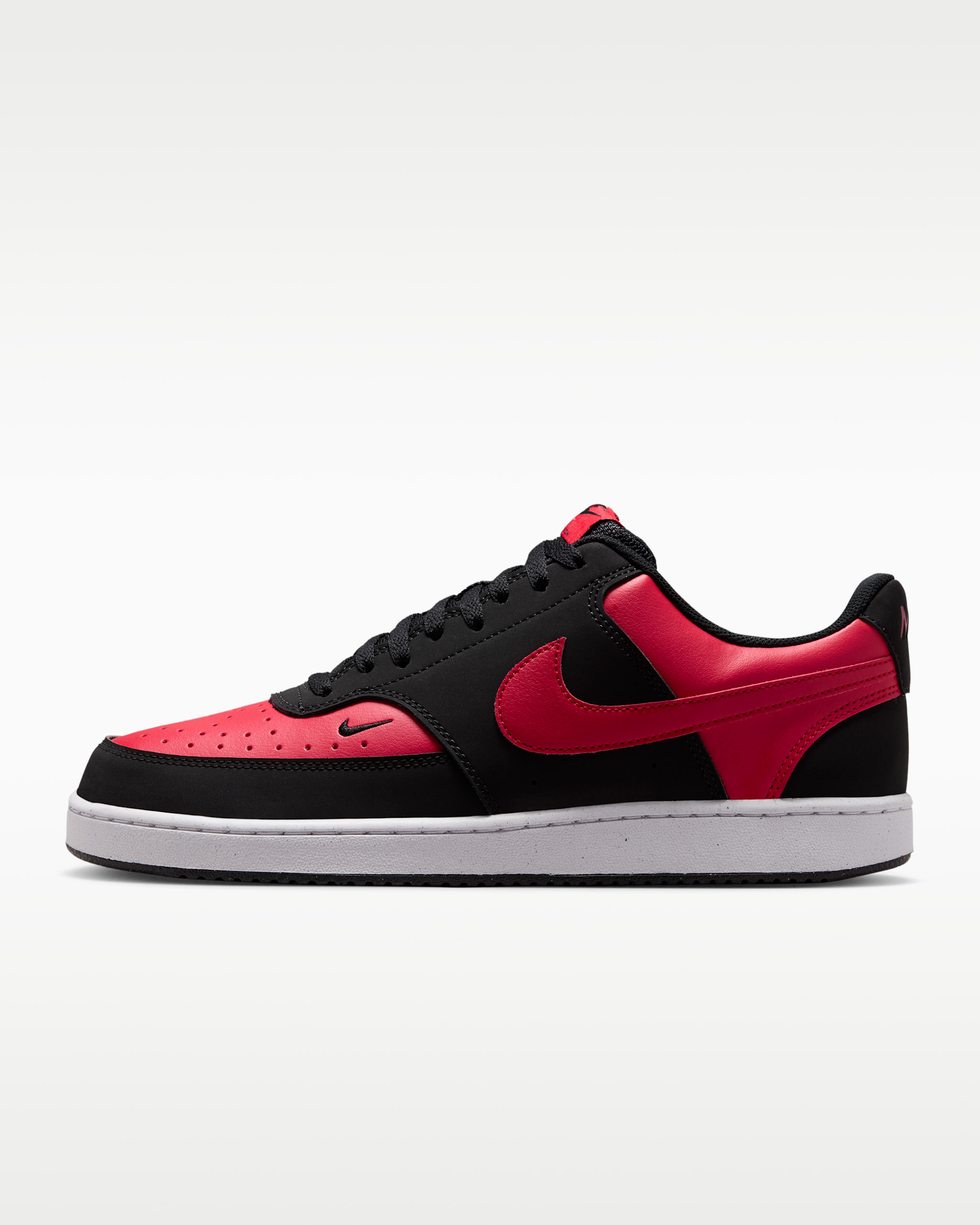 Tenis para hombre Nike Court Vision Low - Negro/Rojo universitario/Blanco/Rojo universitario