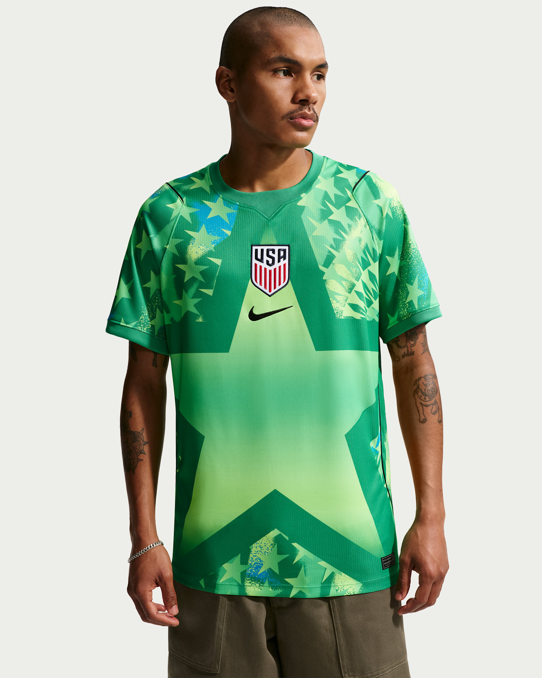USMNT 2026 Stadium Goalkeeper Men's Nike Dri-FIT Soccer Replica Short-Sleeve Jersey - Stadium Green/Black/Black