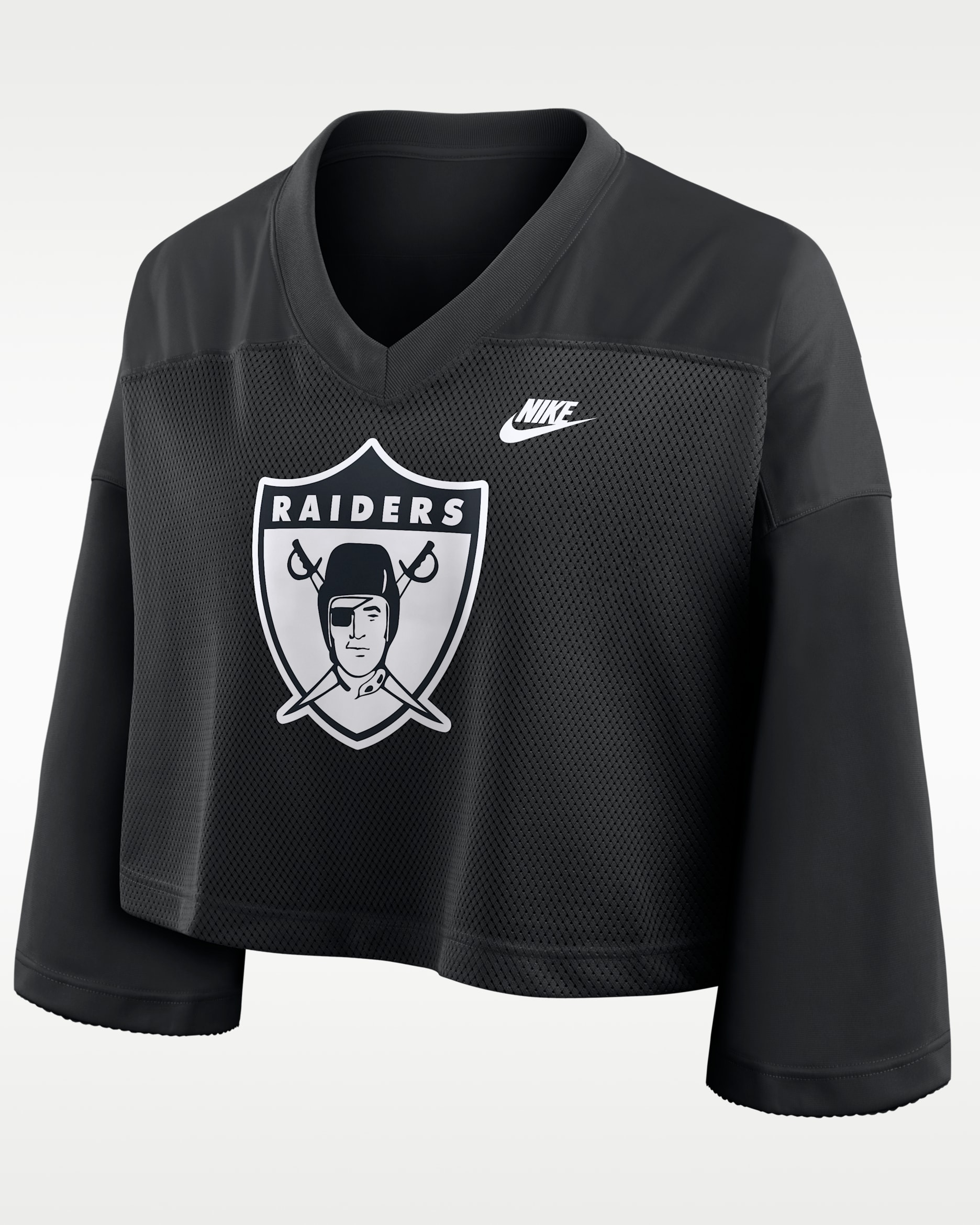 Las Vegas Raiders Rewind Fashion Women's Nike Dri-FIT NFL Cropped Jersey - Black