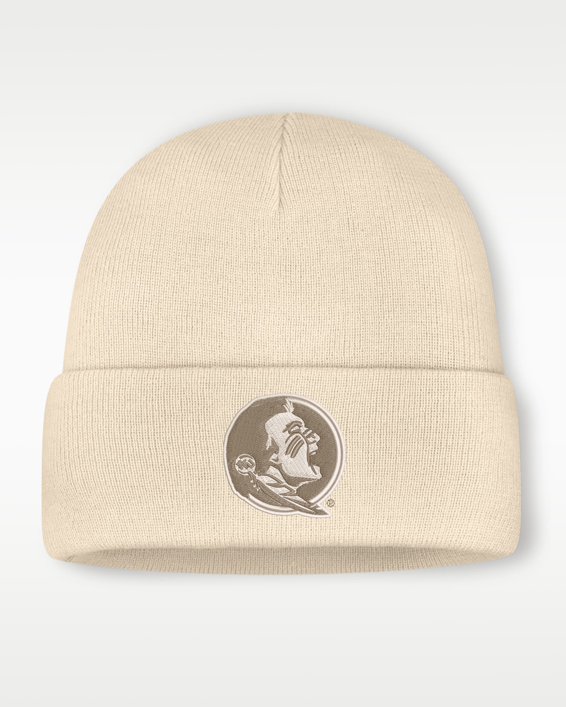 Gorro con dobladillo universitario Nike para hombre Florida State - Natural