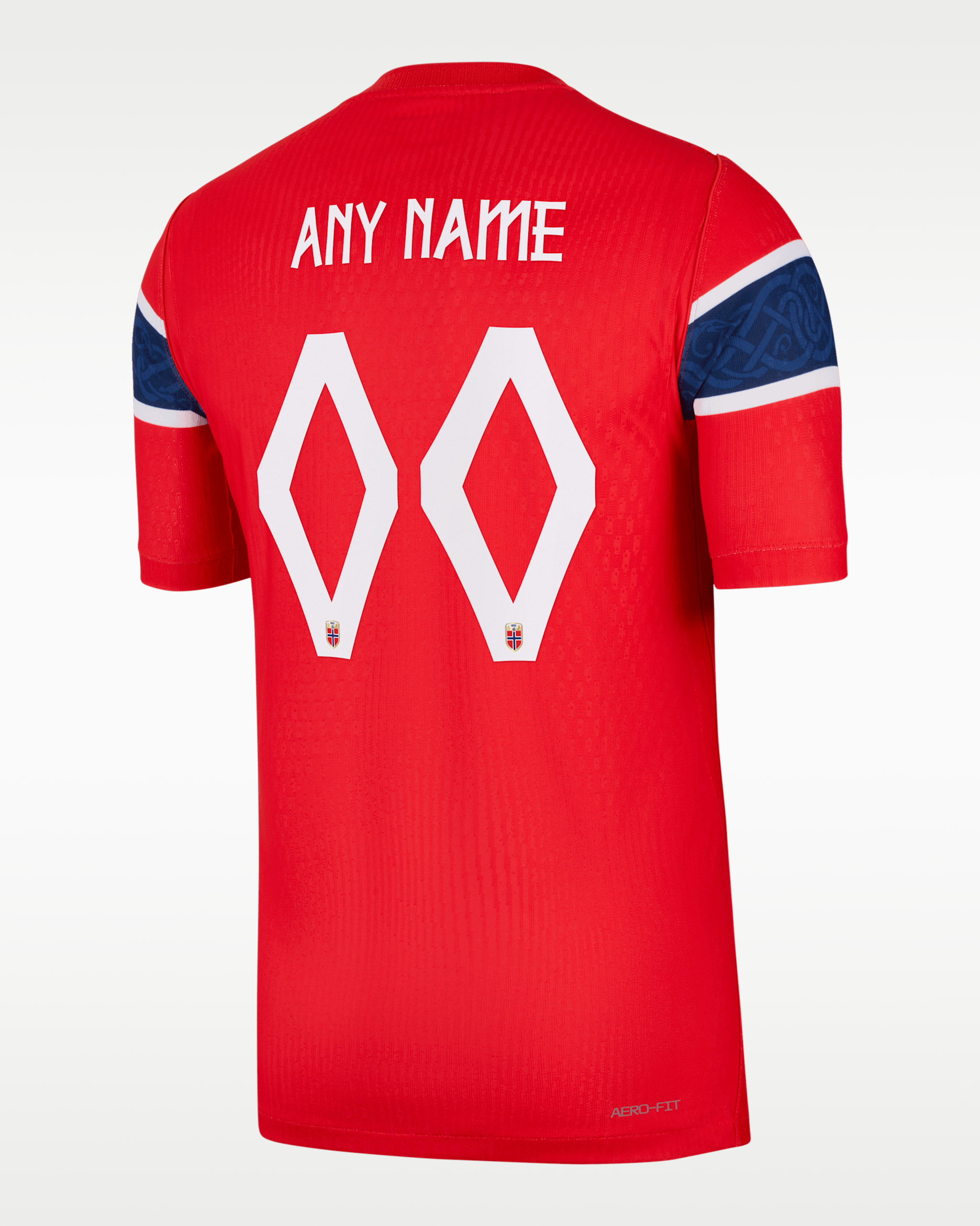Norway 2026/27 Match Home Men's Nike Aero-FIT Soccer Authentic Custom Jersey By You - Chile Red