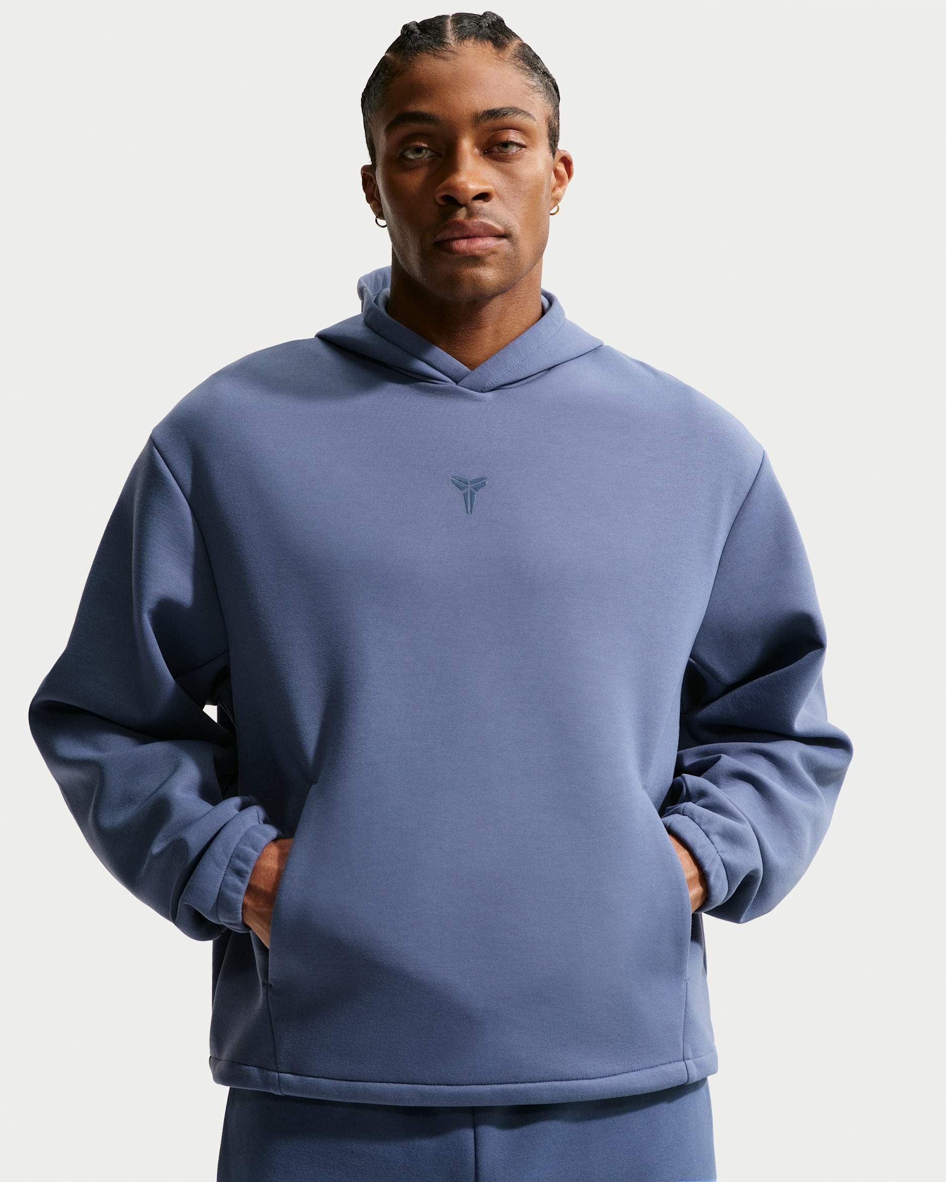 Kobe Men's Nike Dri-FIT Pullover Basketball Hoodie - Diffused Blue/Diffused Blue