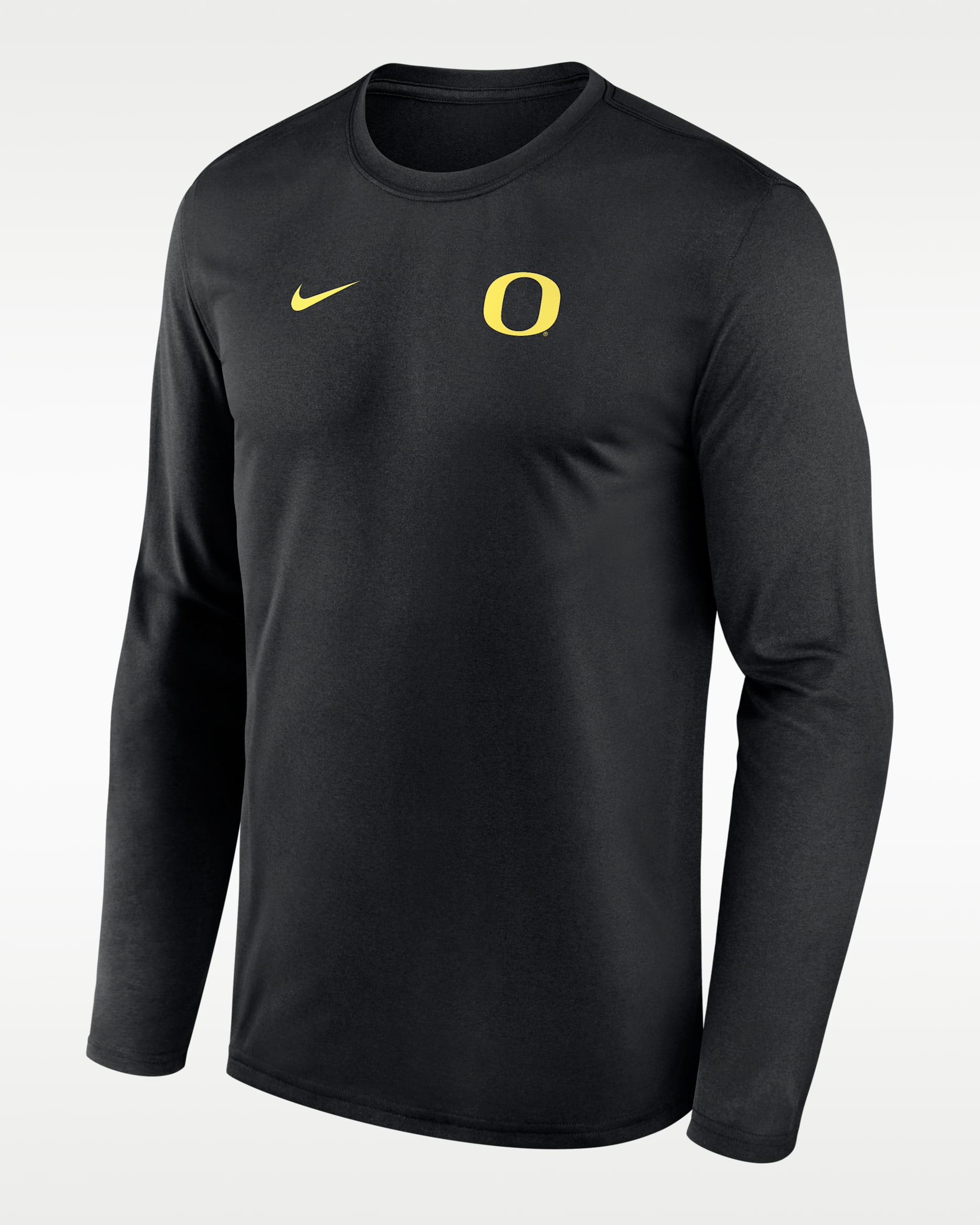 Playera de manga larga universitaria Nike Dri-FIT para hombre Oregon Sideline Legend Small Logo - Negro