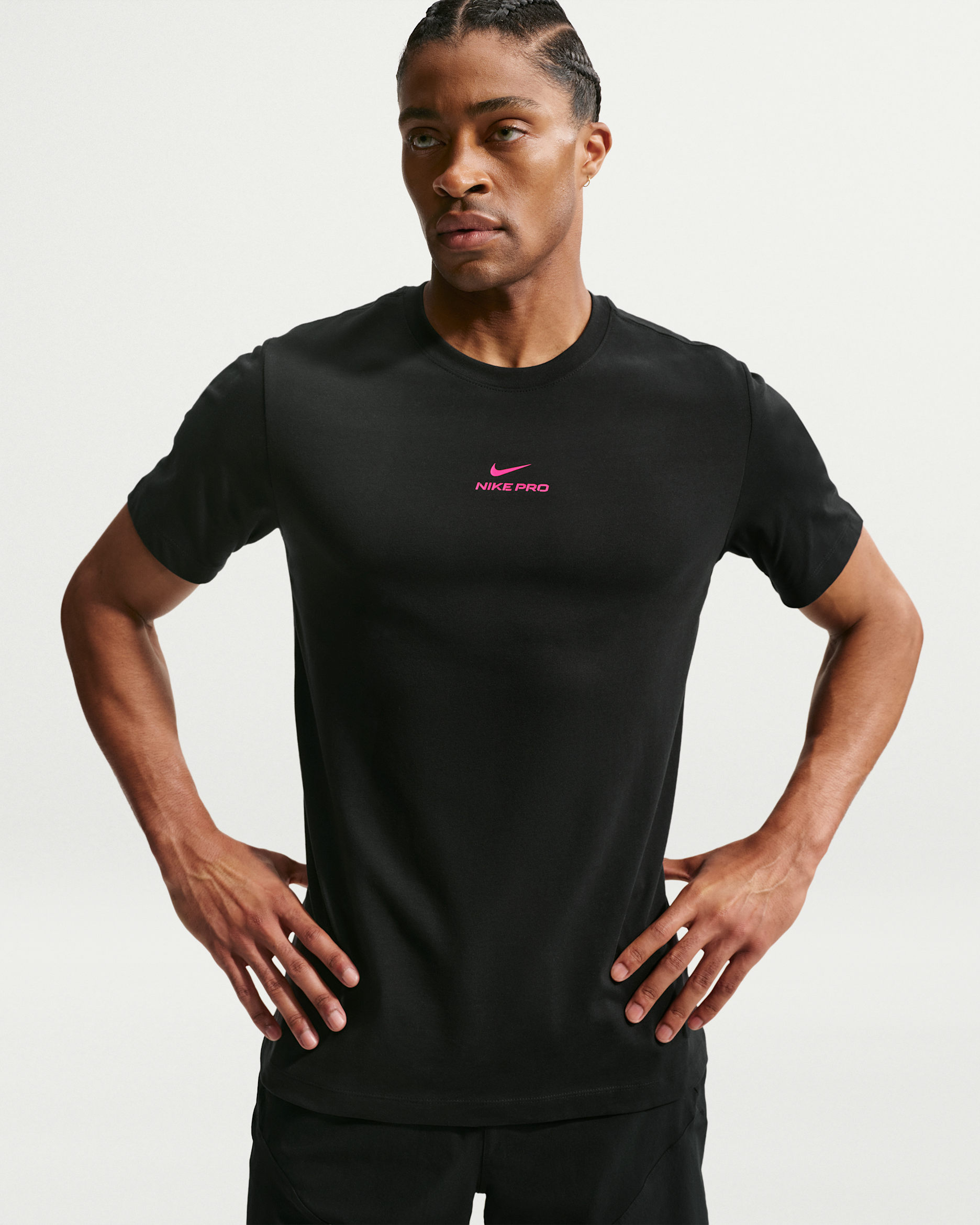 Nike Pro Camiseta Dri-FIT - Hombre - Negro/Hyper Pink