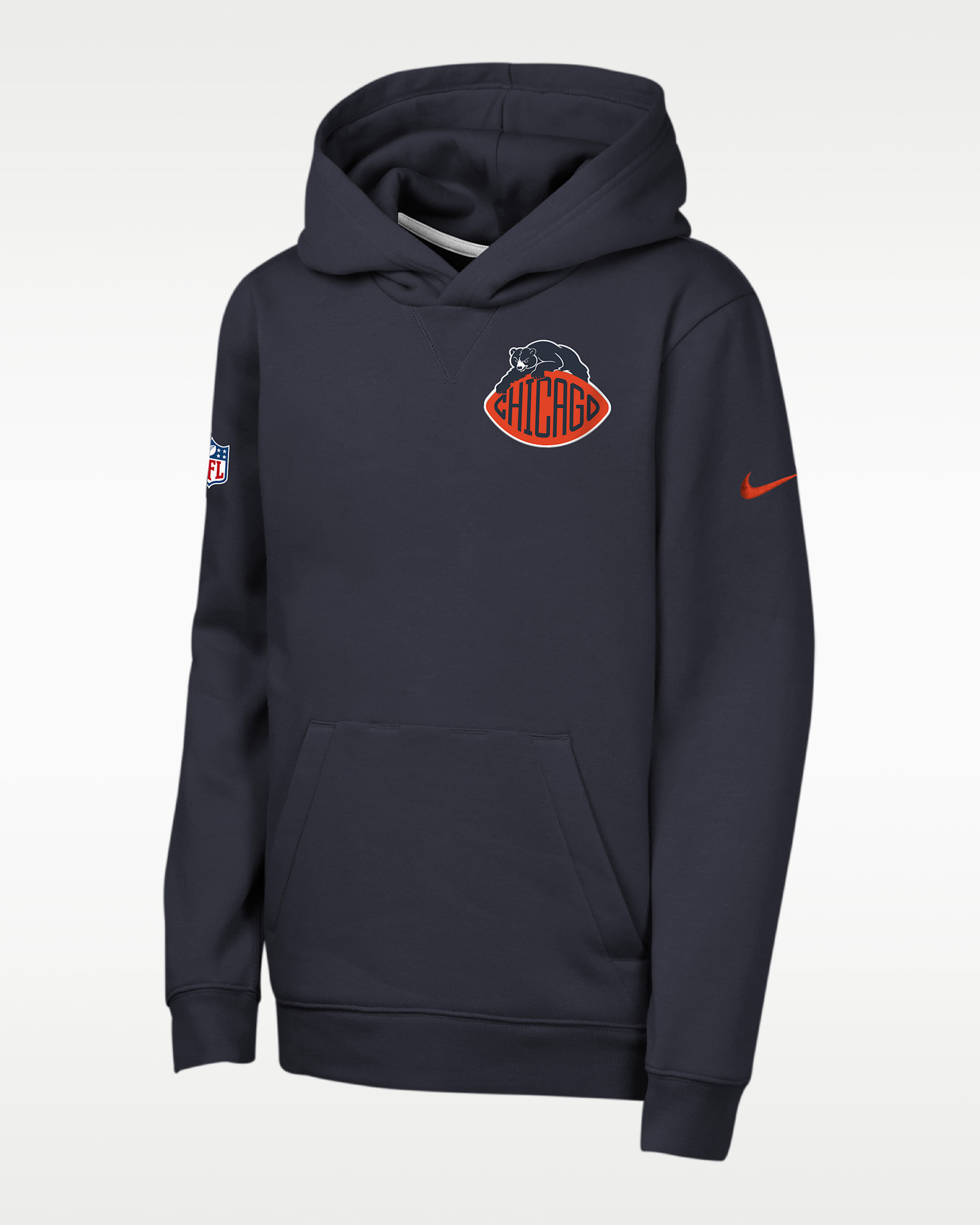 Chicago Bears Rivalries Collection Sideline Club Big Kids' Nike NFL Pullover Hoodie - Navy