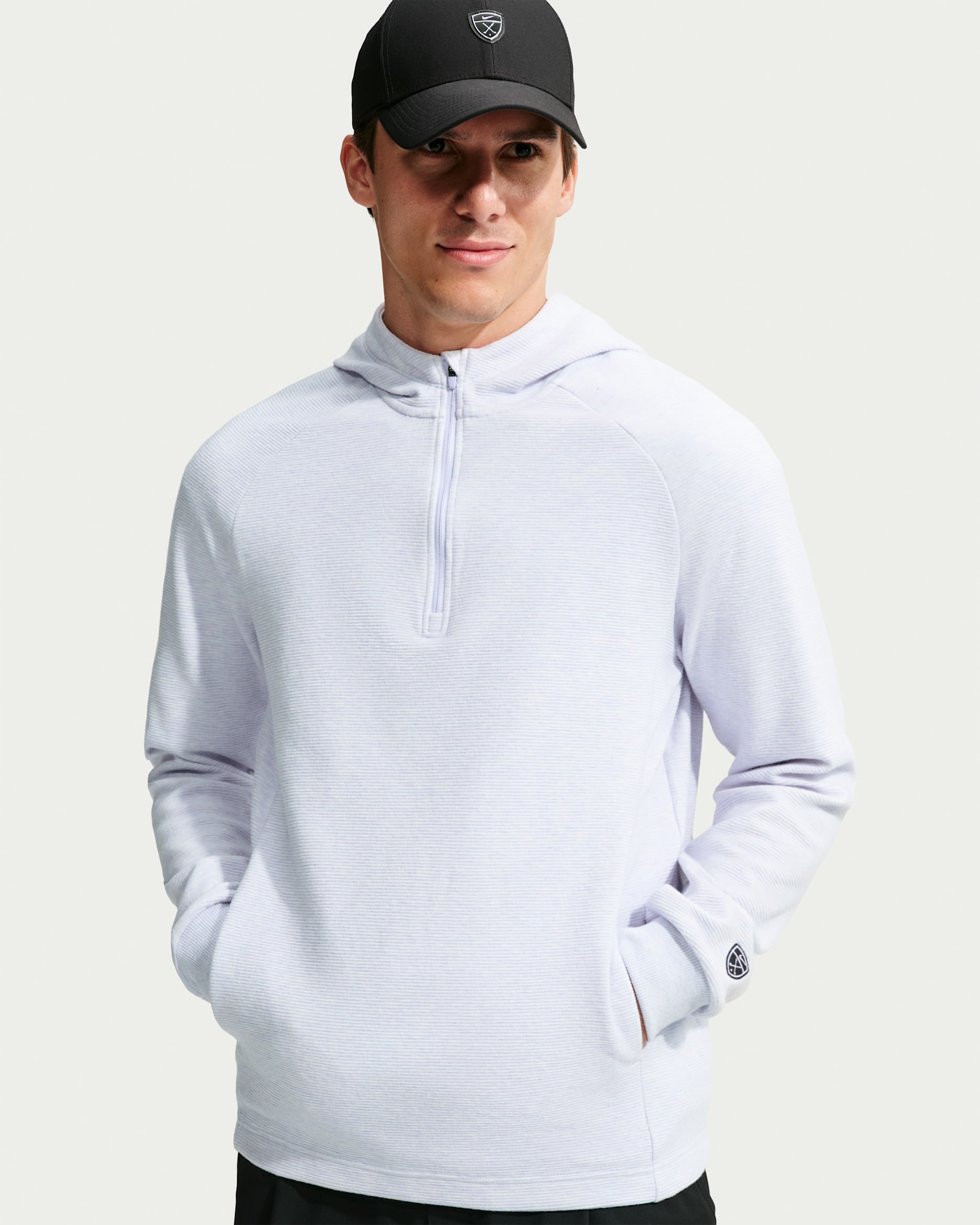 Nike Par Men's Therma-FIT Golf Hoodie - Palest Purple/White/Palest Purple/Black