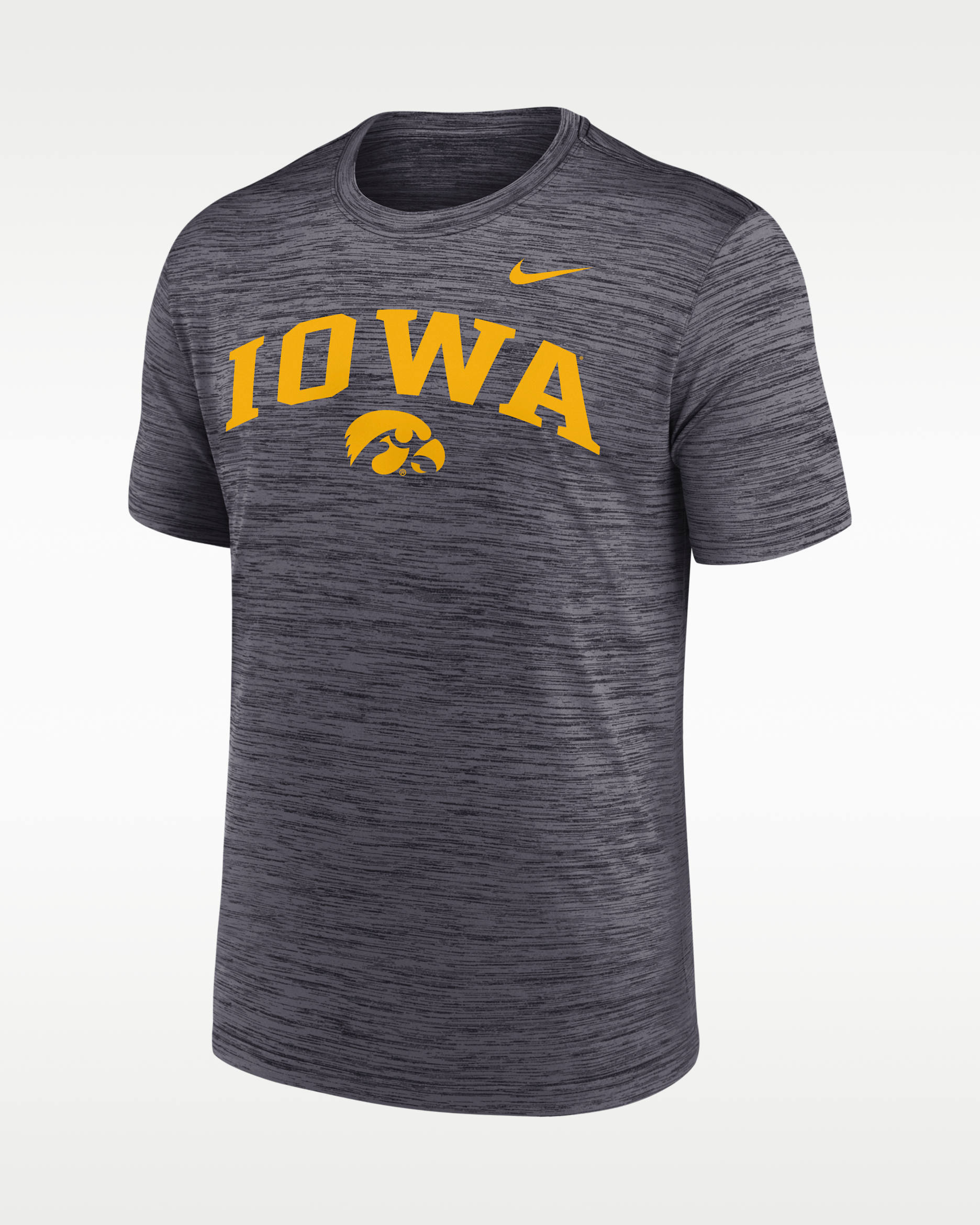 Iowa Primetime Arch Logo Velocity Men's Nike Dri-FIT College T-Shirt - Black
