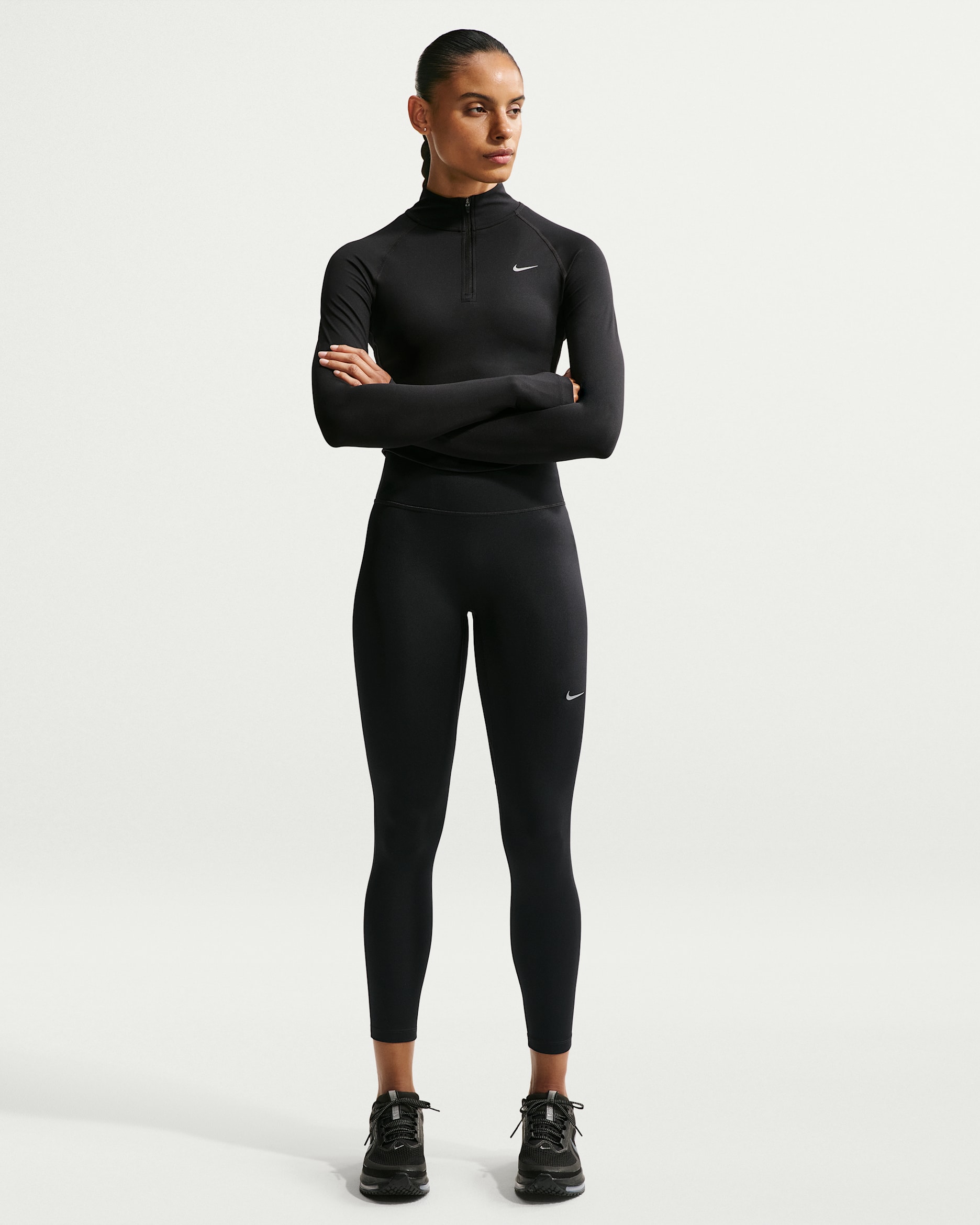 Nike Tempo 7/8-hardlooplegging met hoge taille voor dames - Zwart