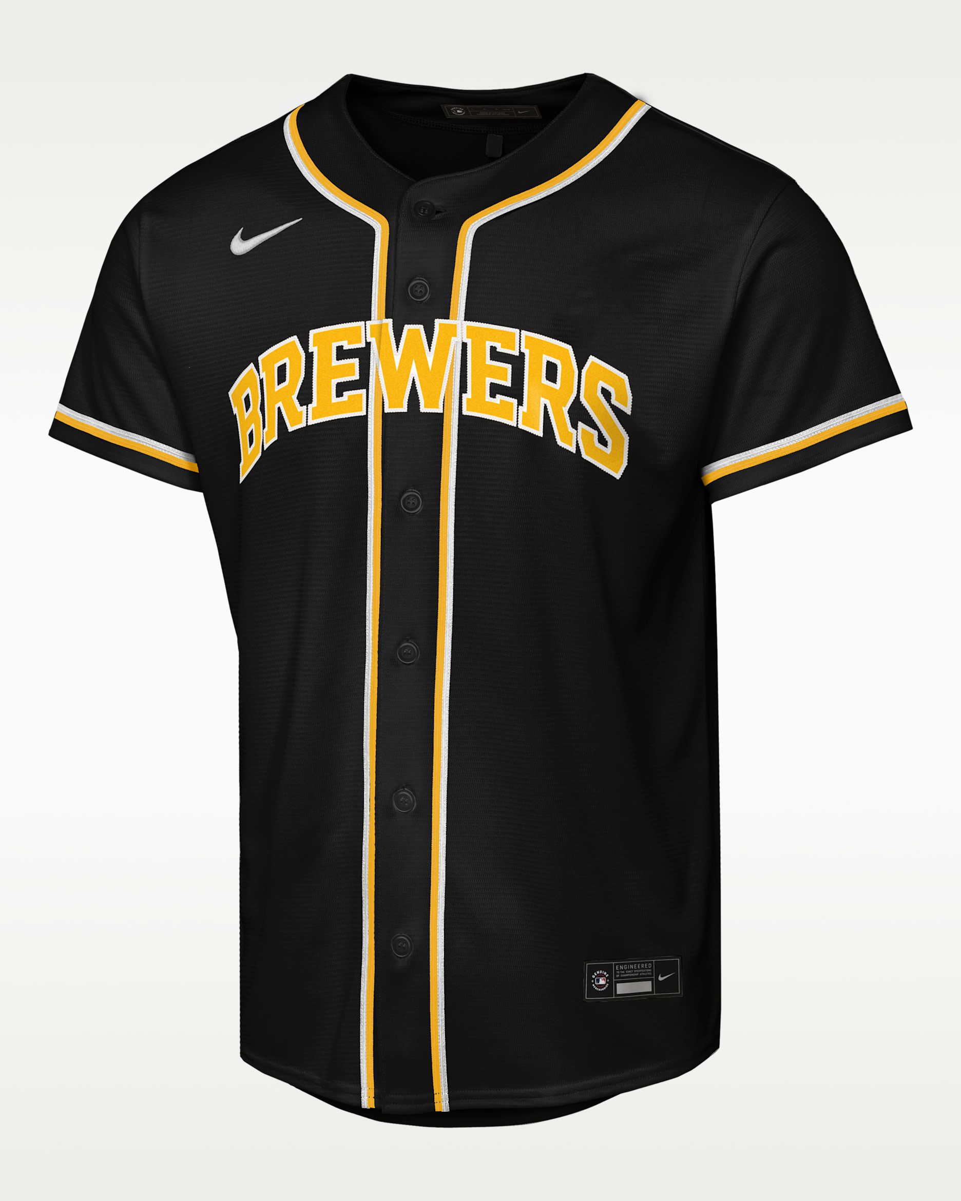 Jackson Chourio Milwaukee Brewers Big Kids' Nike MLB Replica Fashion Jersey - Black