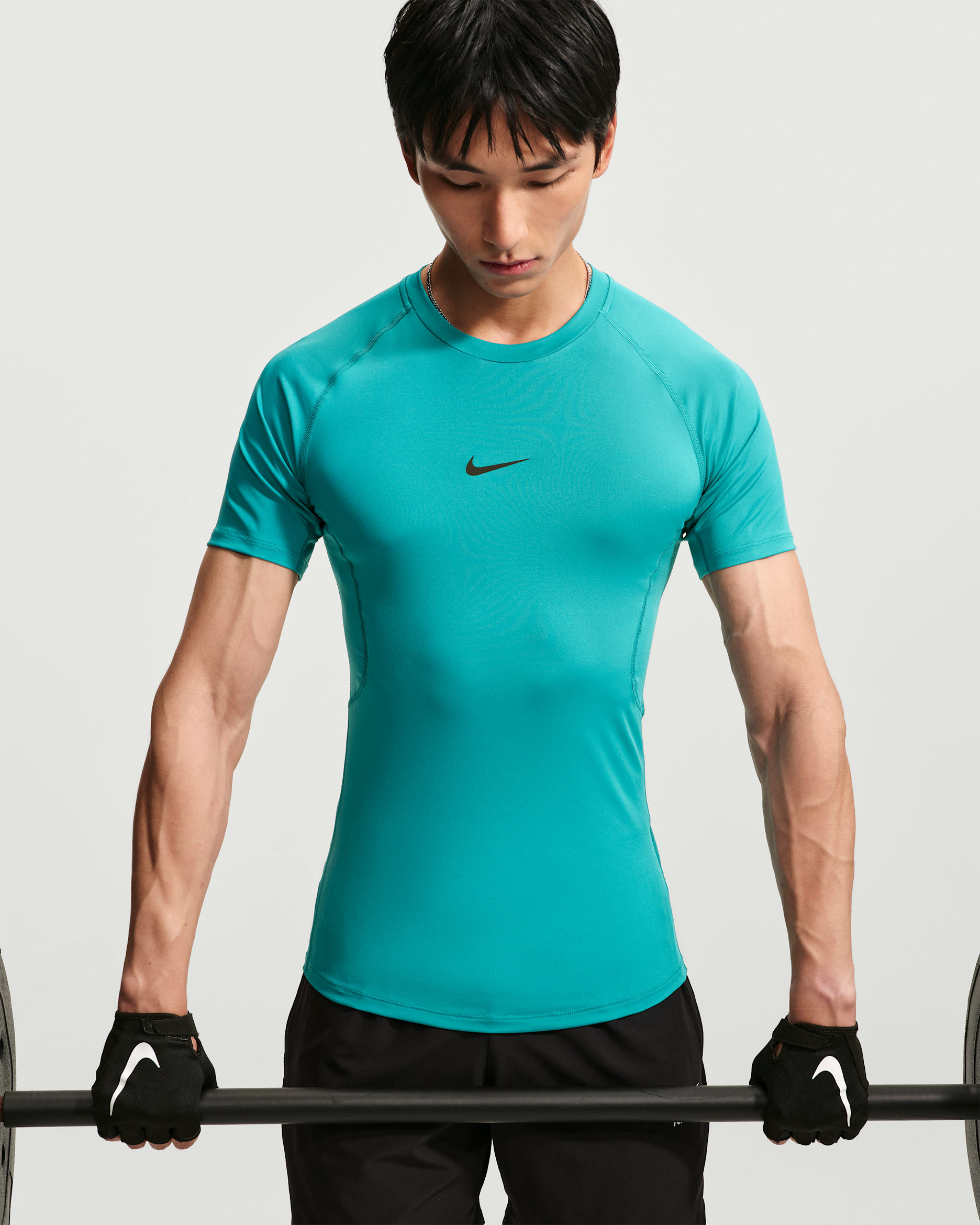 Nike Pro Men's Dri-FIT Tight Short-Sleeve Fitness Top - Energy/Black