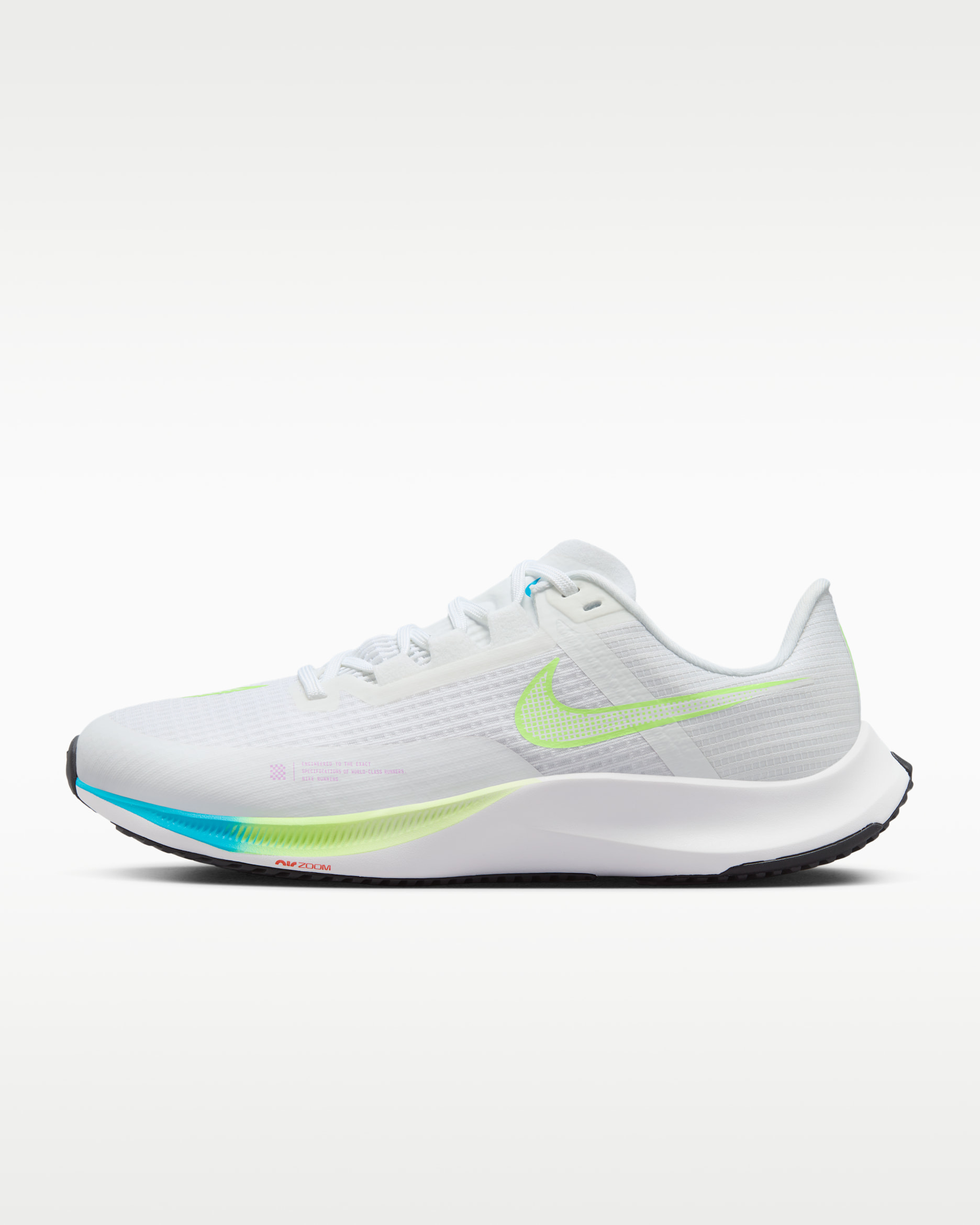 Nike Rival Fly 3 Men's Road Racing Shoes - White/Blue Lightning/Fuchsia Dream/Lime Blast
